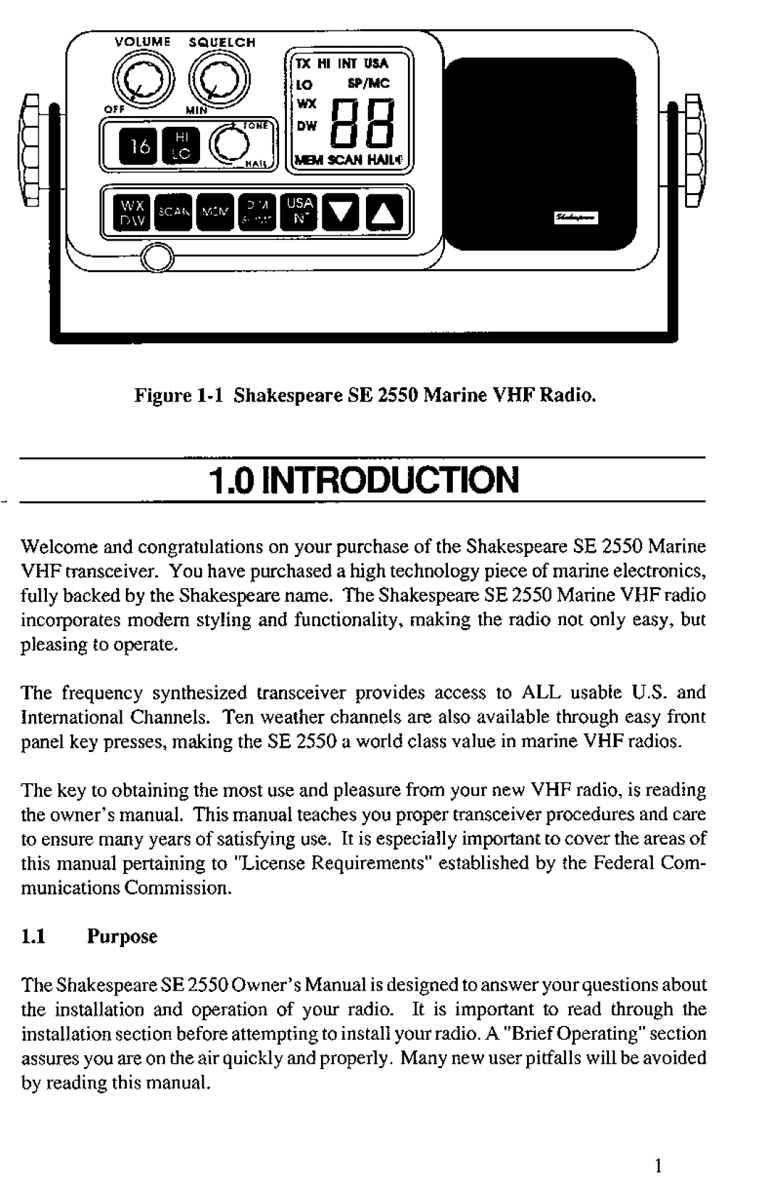 Shakespeare Electronic SE 2550 manual 