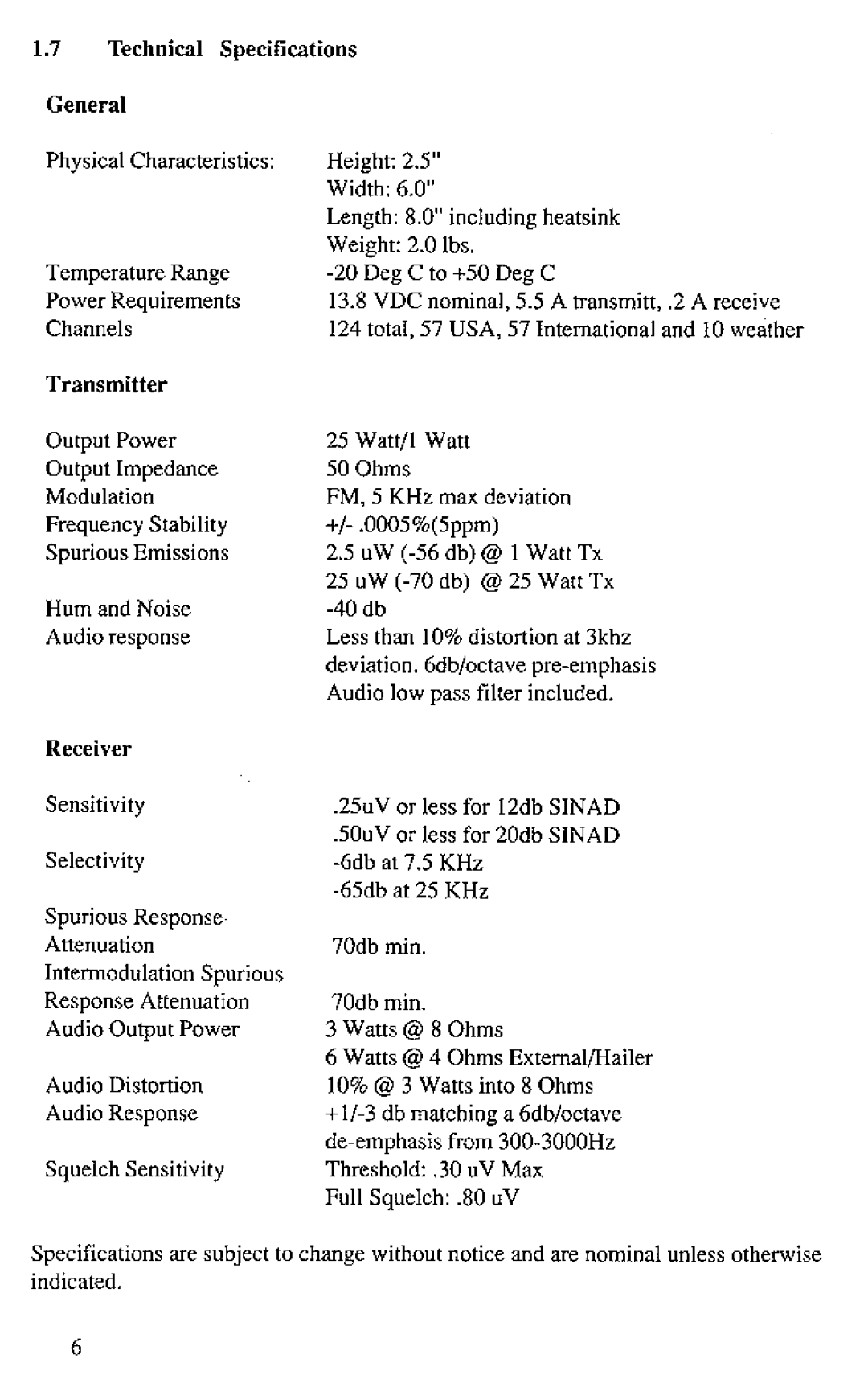 Shakespeare Electronic SE 2550 manual 