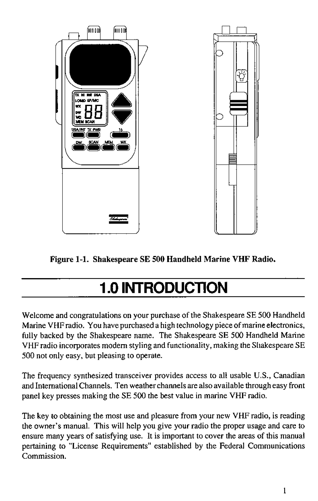 Shakespeare Electronic SE500 manual 