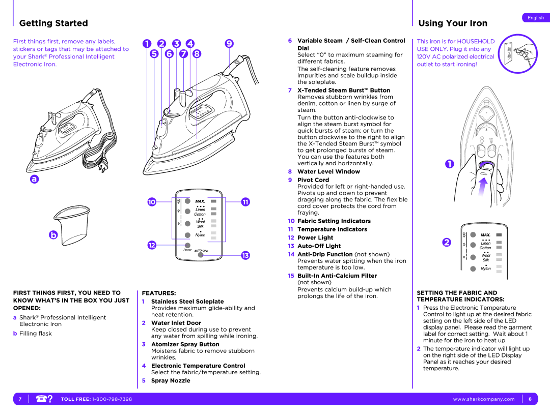 Shark GI490 11, GI490F 12, GI490F 11, GI490 12 manual 