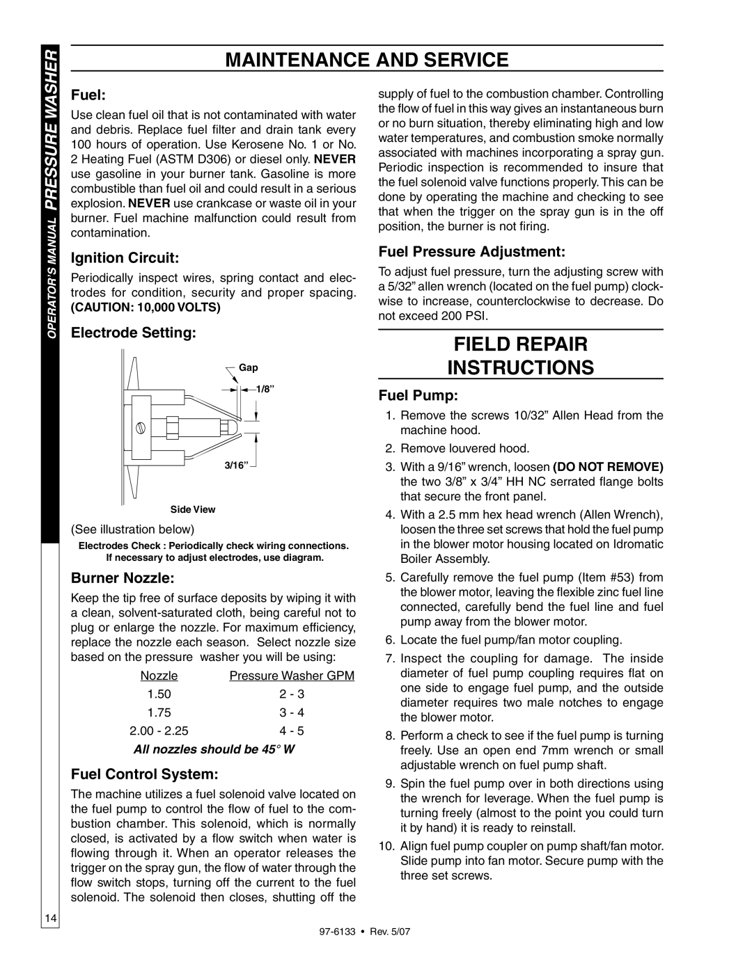 Shark HP-5030D manual Field Repair Instructions 