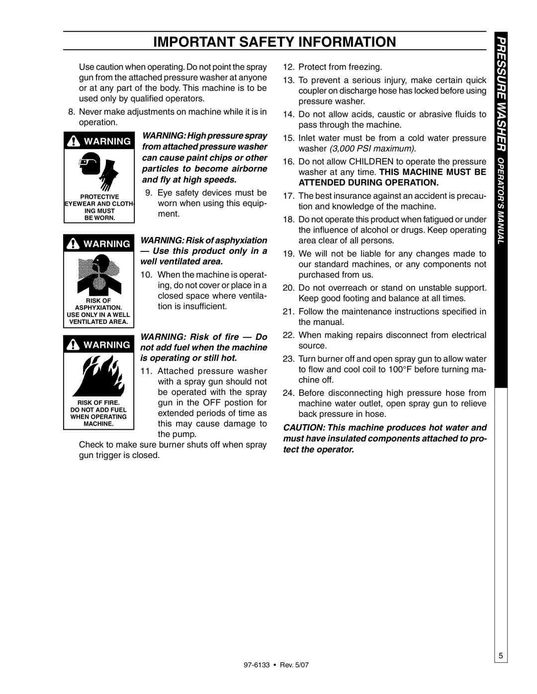 Shark HP-5030D manual Important Safety Information, Attended During Operation 