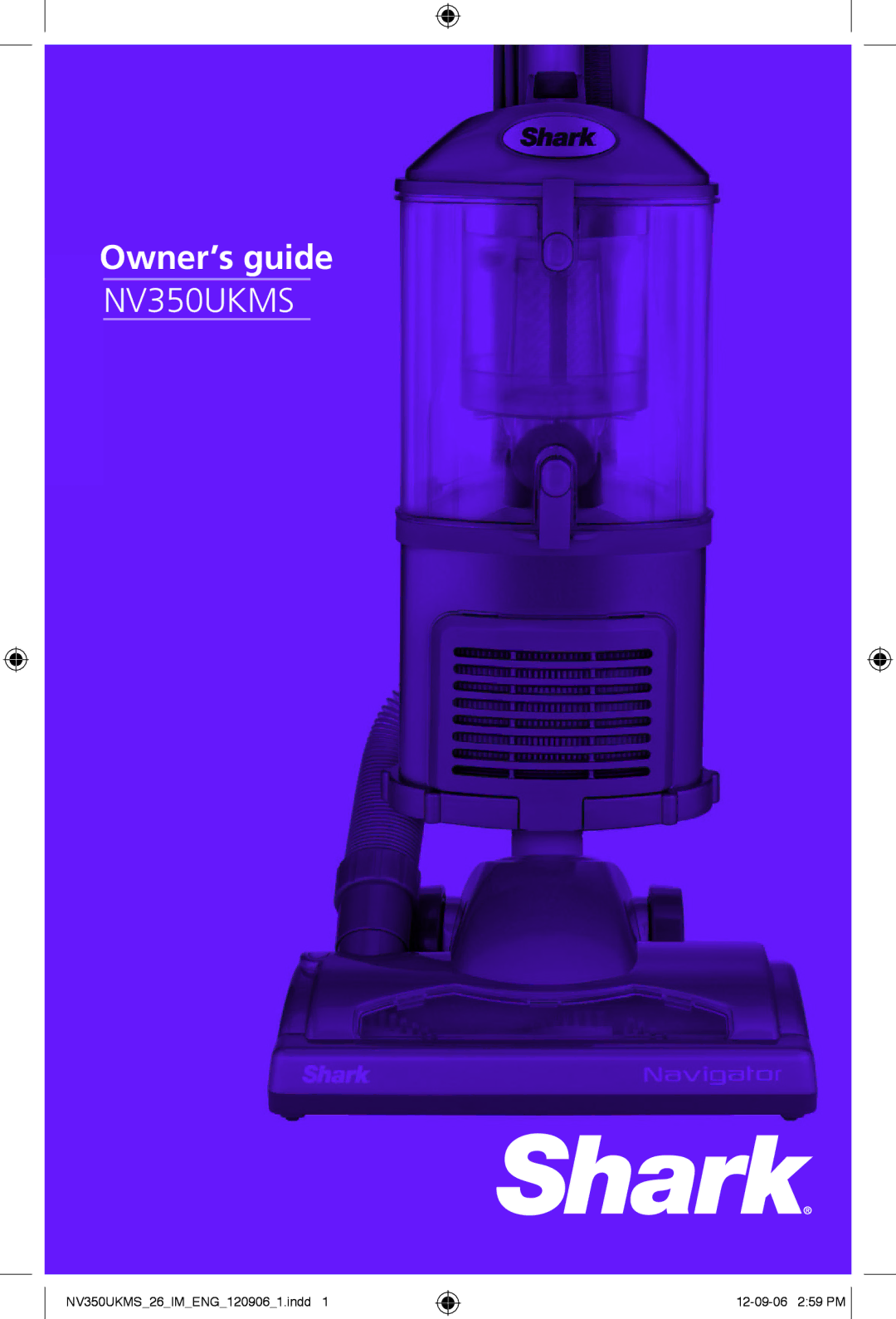 Shark NV350UKMS manual Owner’s guide 