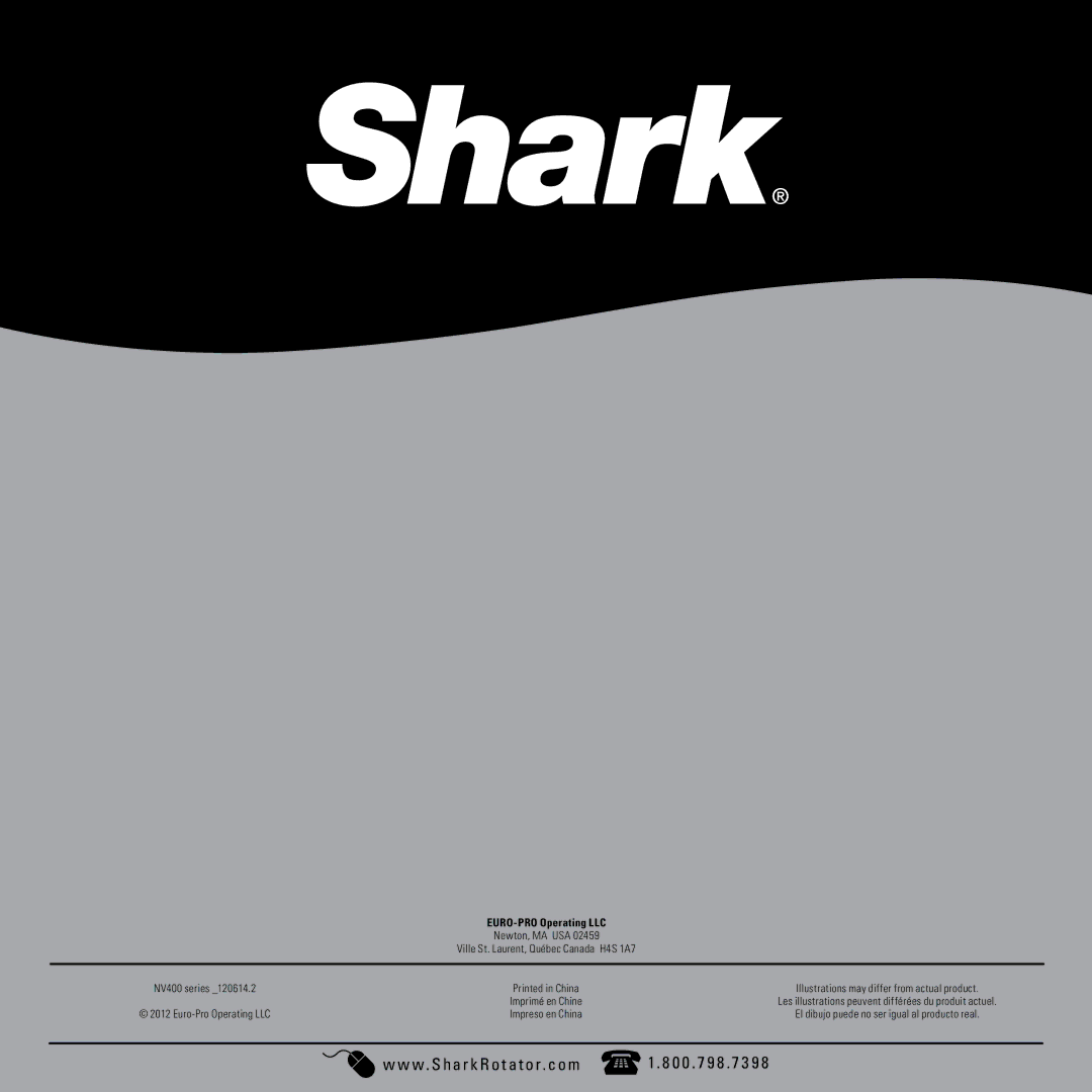 Shark NV400-FS manual EURO-PRO Operating LLC 