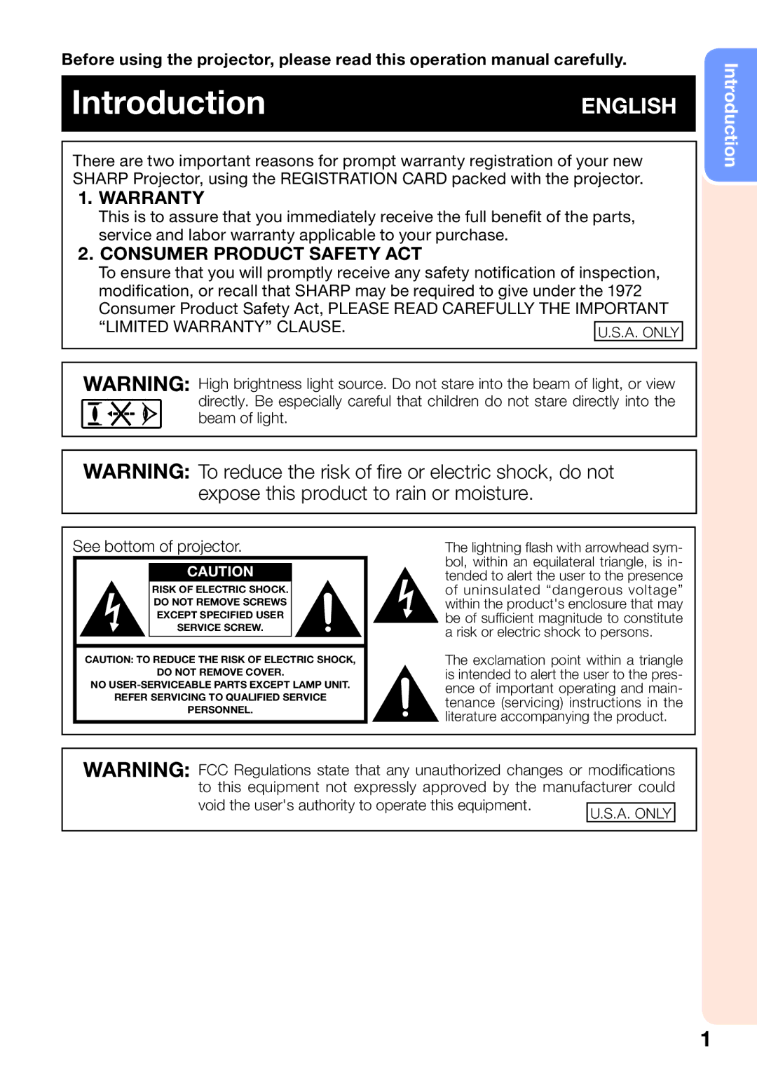 Shark PG-D4010X quick start IntroductionENGLISH, Void the users authority to operate this equipment 