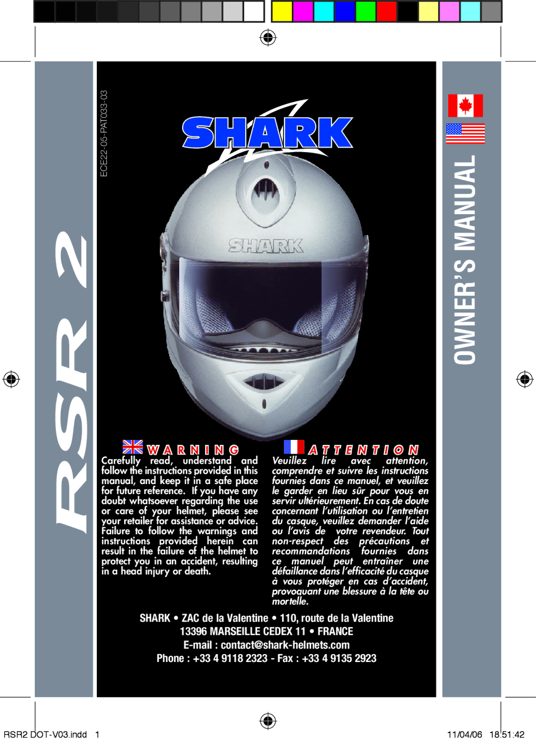 Shark RSR2 owner manual Rsr 