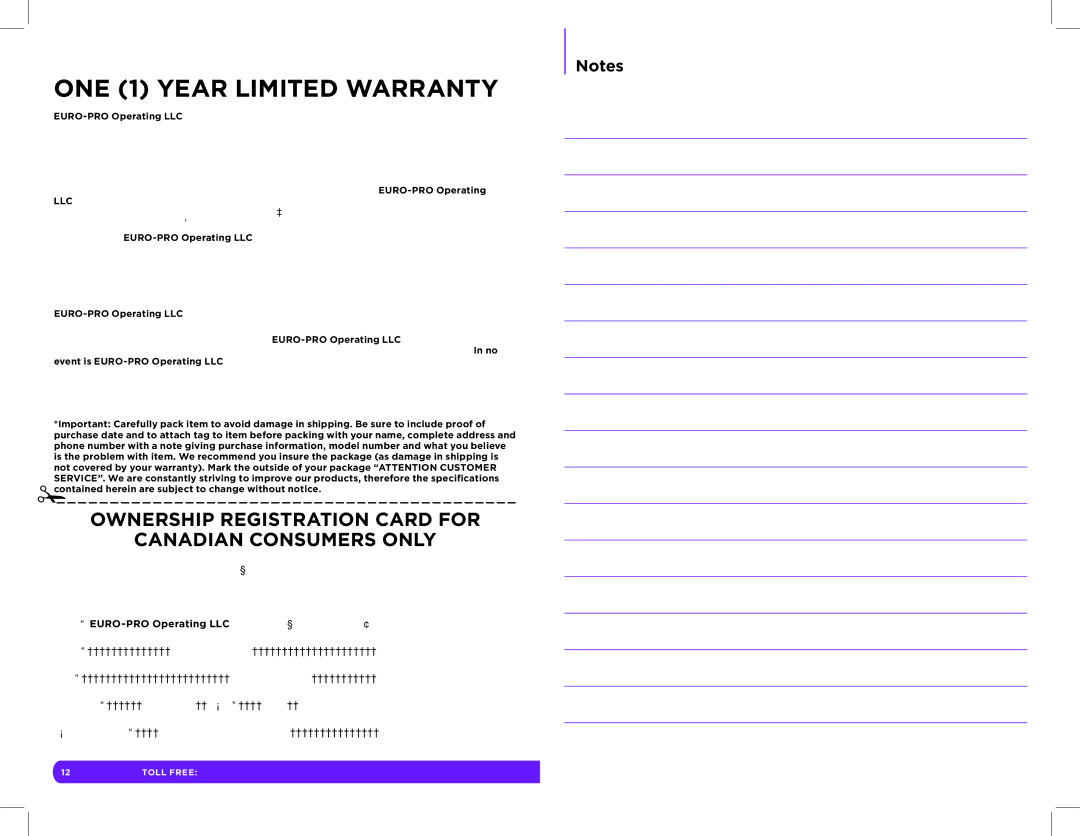 Shark S3202, S3101 manual ONE 1 Year Limited Warranty 