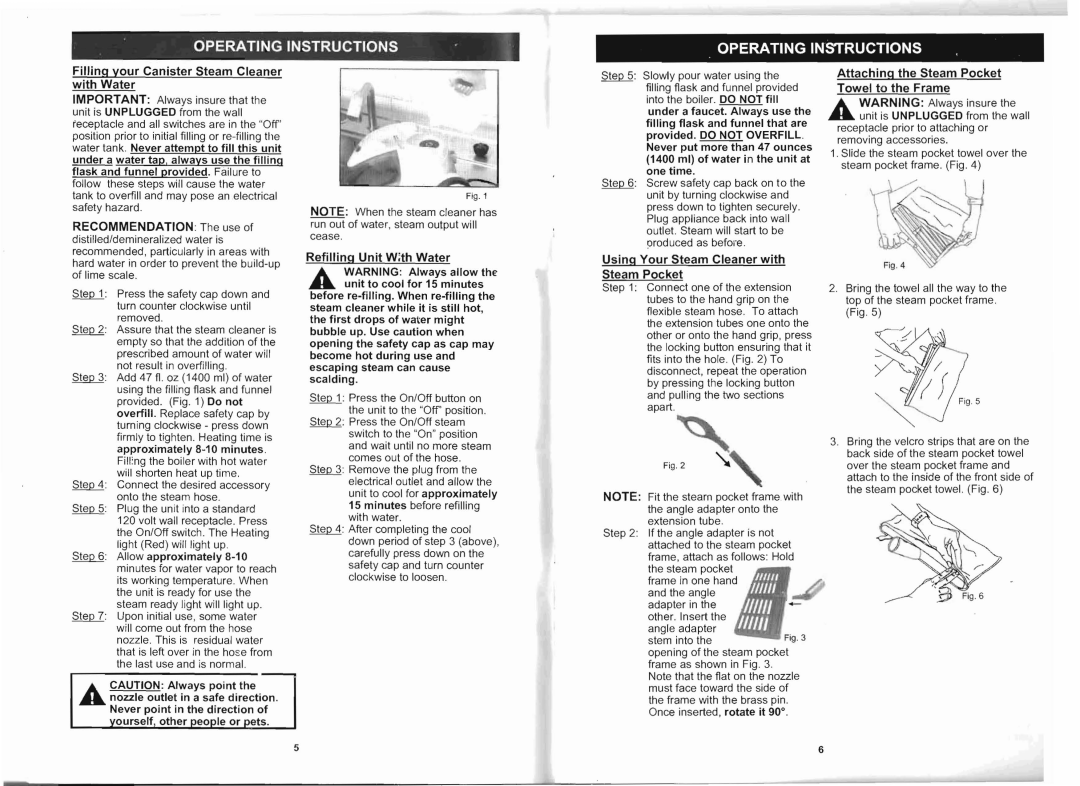 Shark S3325W, S3325R owner manual Operating Instructions 