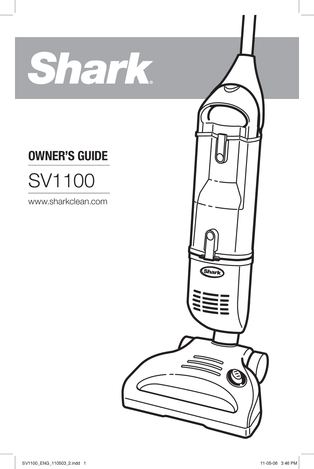 Shark SV1100 manual 