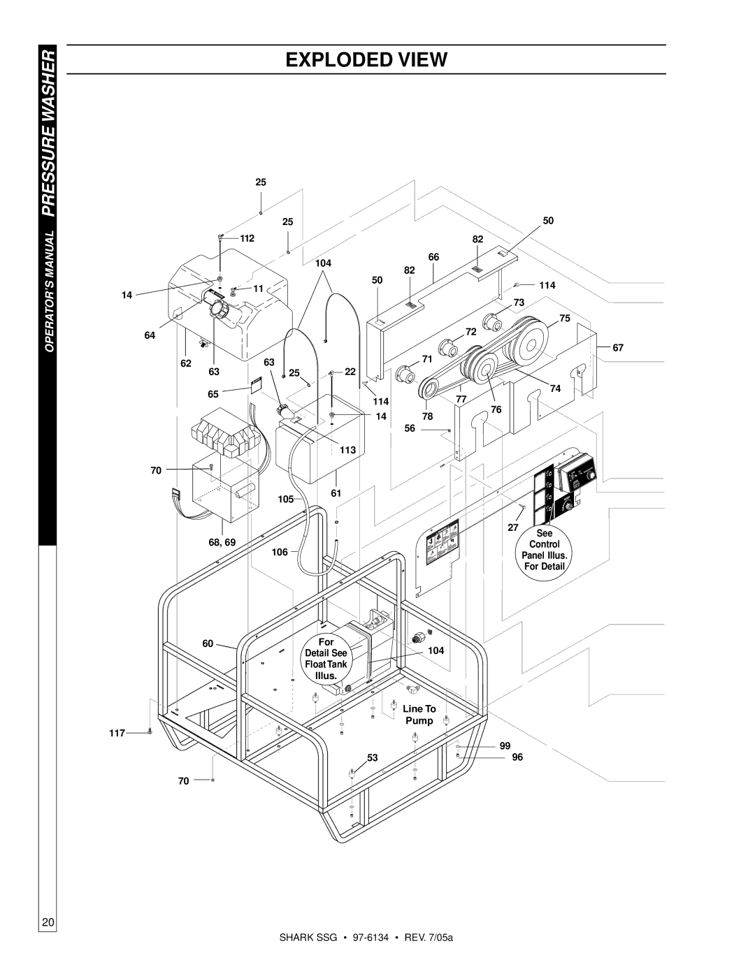 Shark SSG-503027E, SSG-503027G, SSG-503537E, SSG-503537G, SSG-603537E, SSG-603537G manual Exploded View 