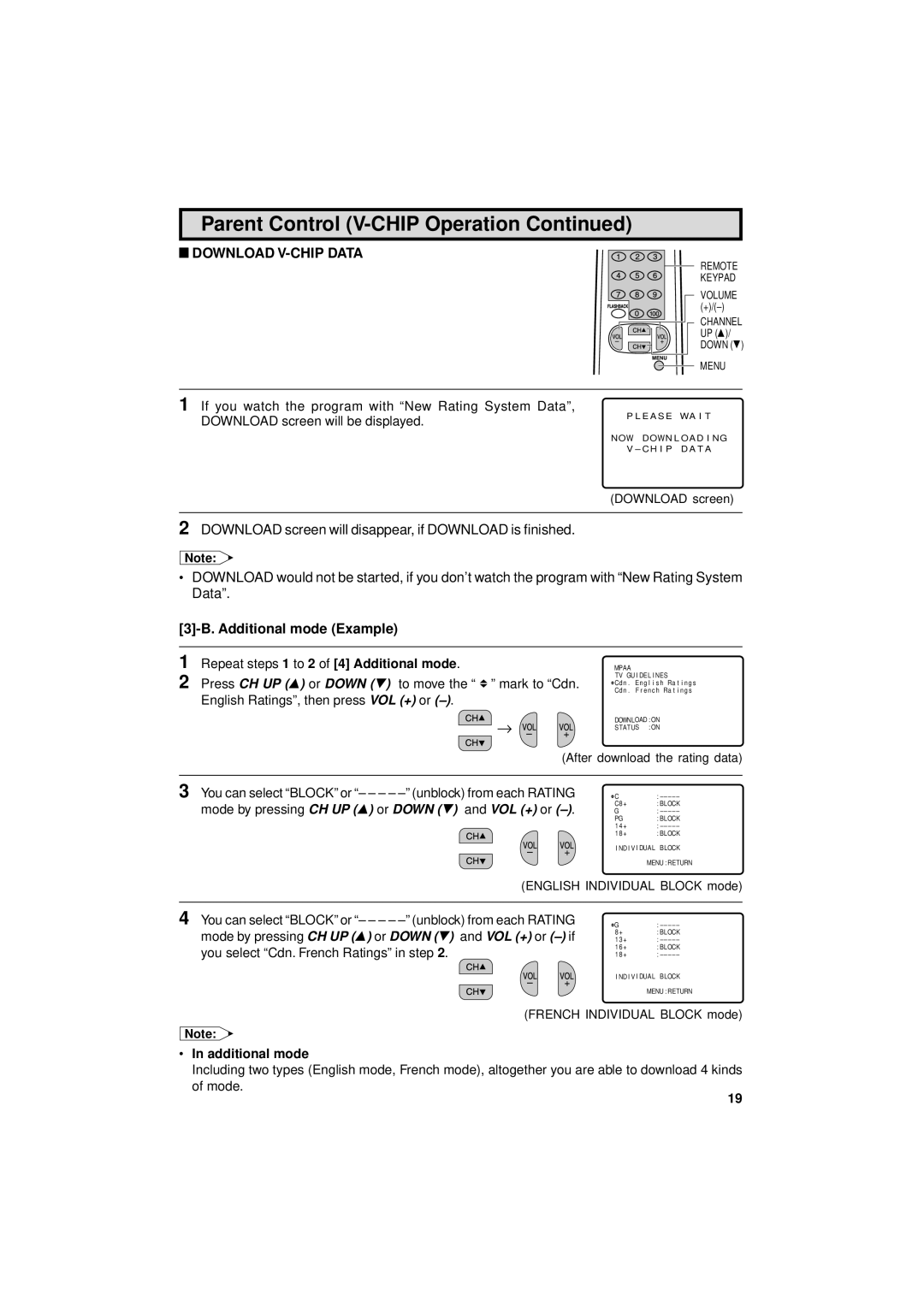 Sharp 13L-M150B, 13L-M100B operation manual Repeat steps 1 to 2 of 4 Additional mode 