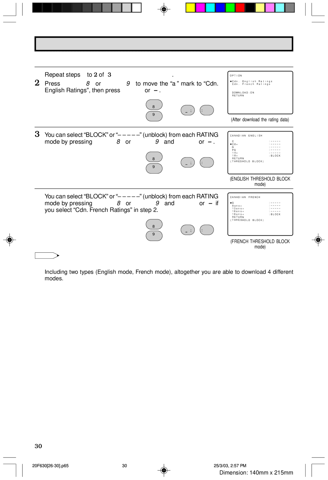 Sharp 20F630 L operation manual How to set Additional mode Example 