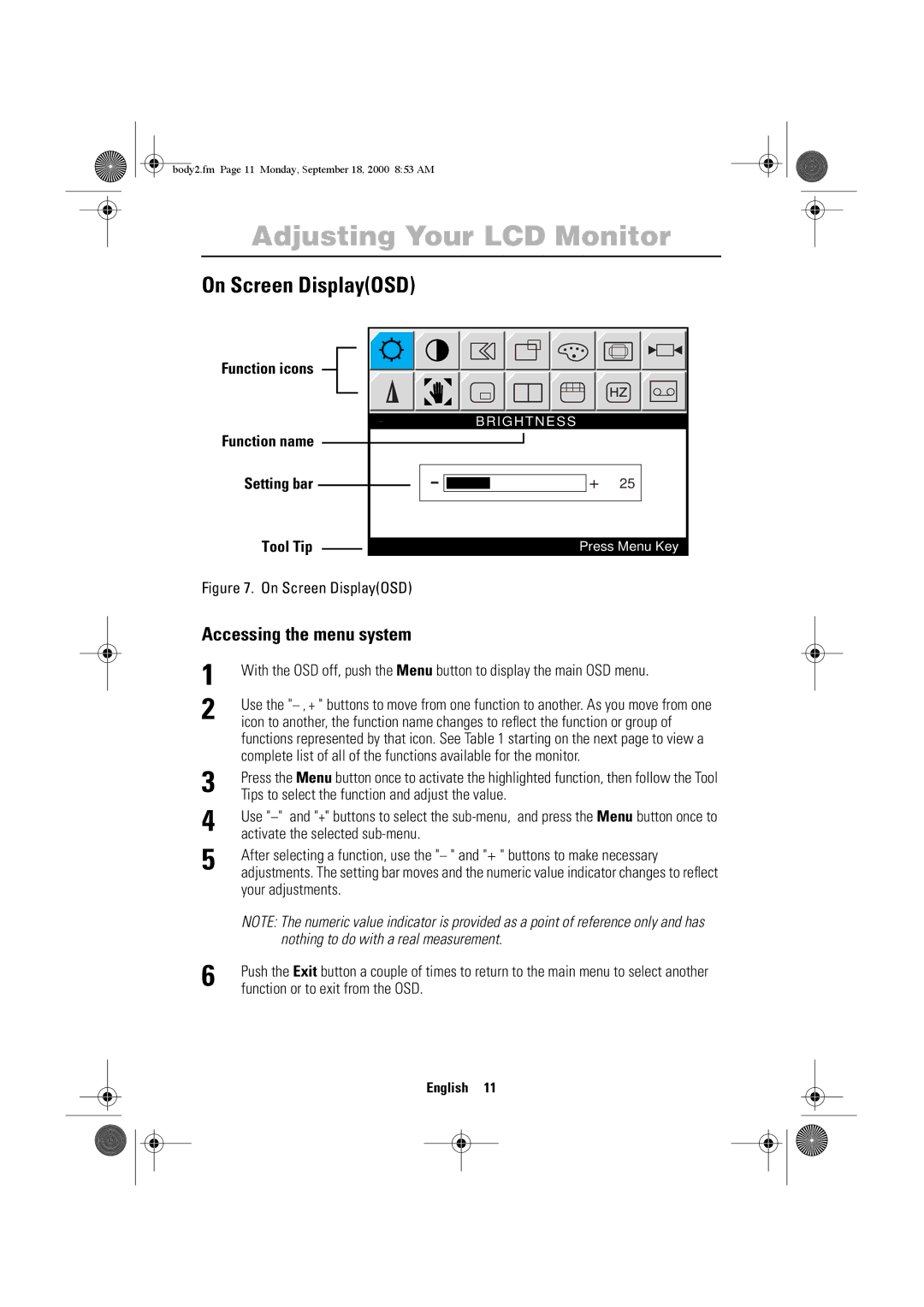 Sharp 210T, 240T manual Function icons, Function name Setting bar Tool Tip, Accessing the menu system 