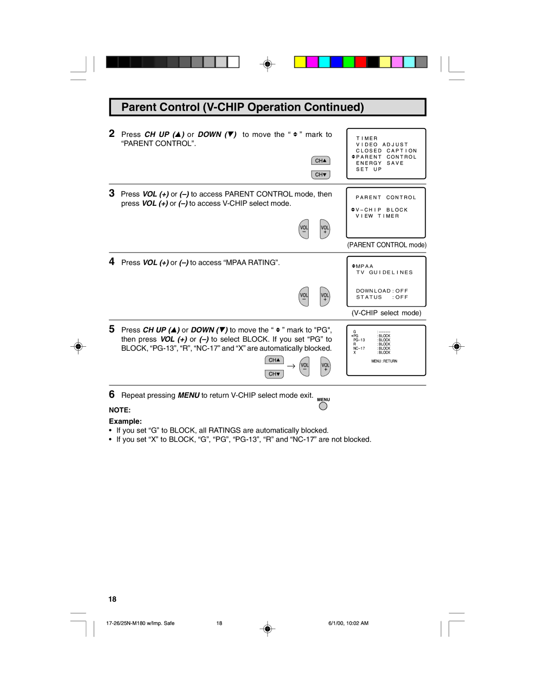 Sharp 25N M180 warranty Parent Control 