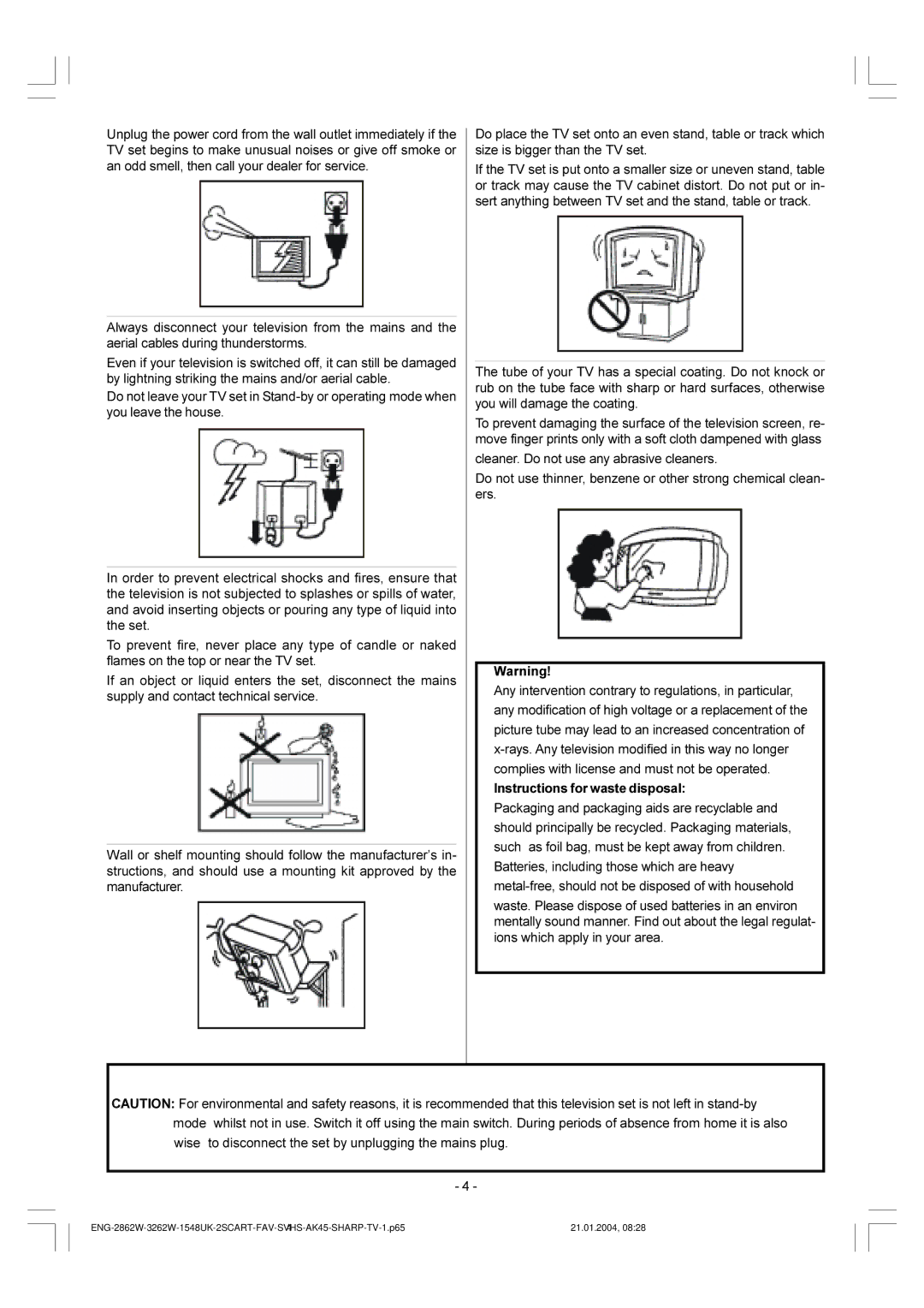 Sharp 28LF-92H operation manual 