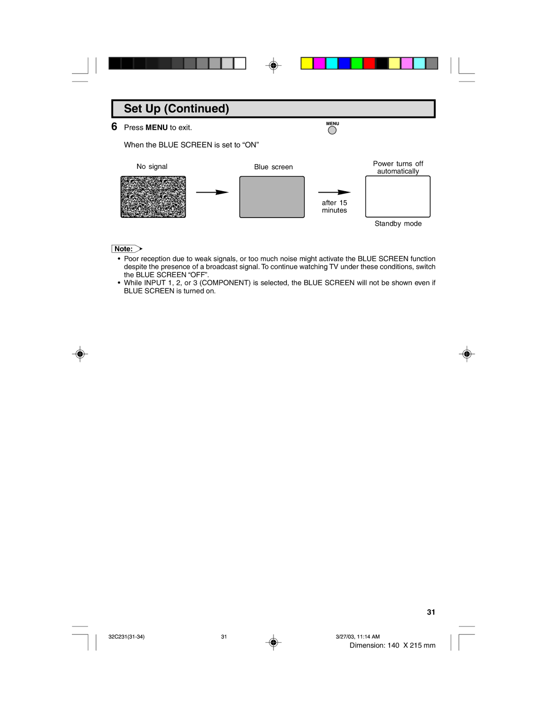 Sharp 32C231 operation manual Automatically 