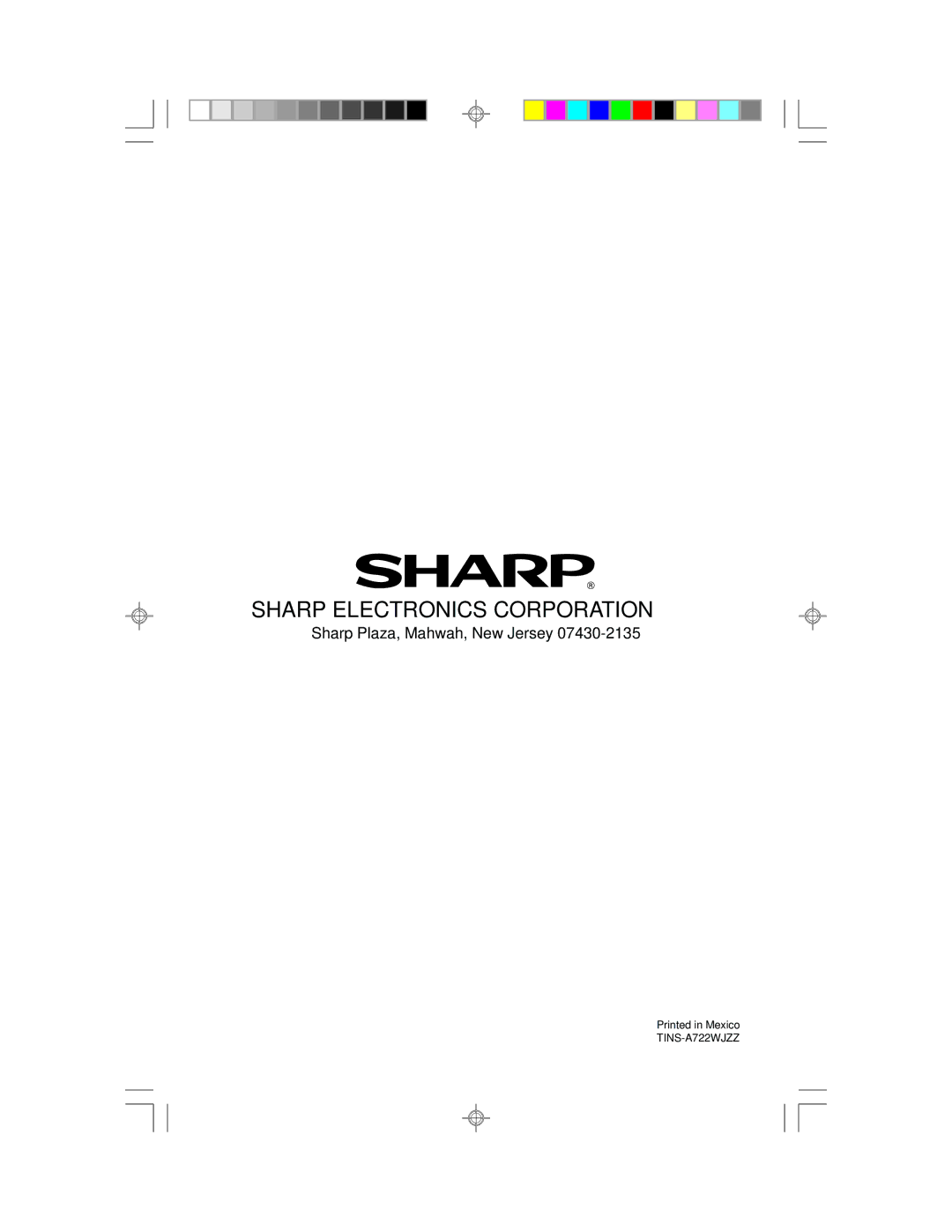 Sharp 36C530 operation manual Sharp Electronics Corporation 