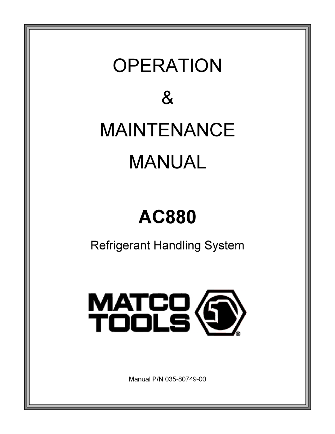 Sharp AC880 system manual 