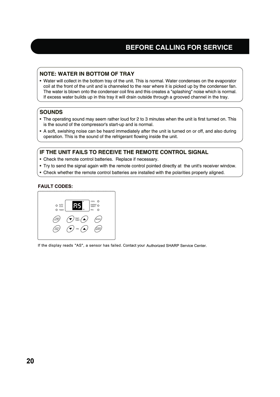 Sharp AF-Q120PX, AF-Q100PX manual Cool 