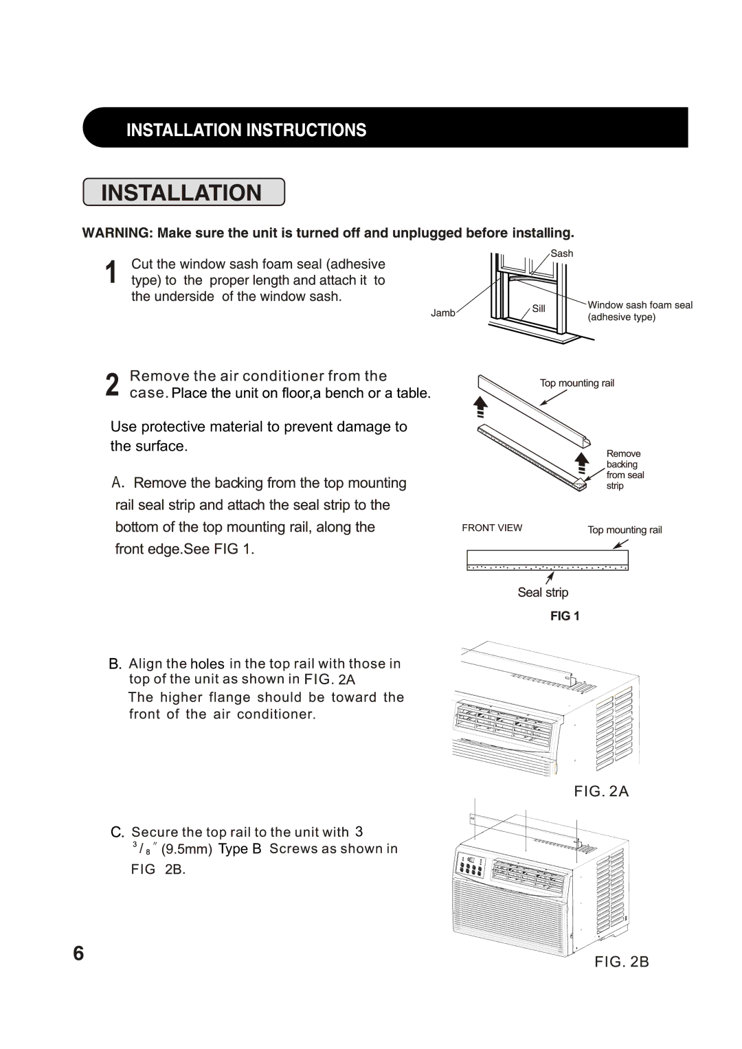 Sharp AF-Q60PX, AF-Q80PX manual Use protective material to prevent damage to Surface 