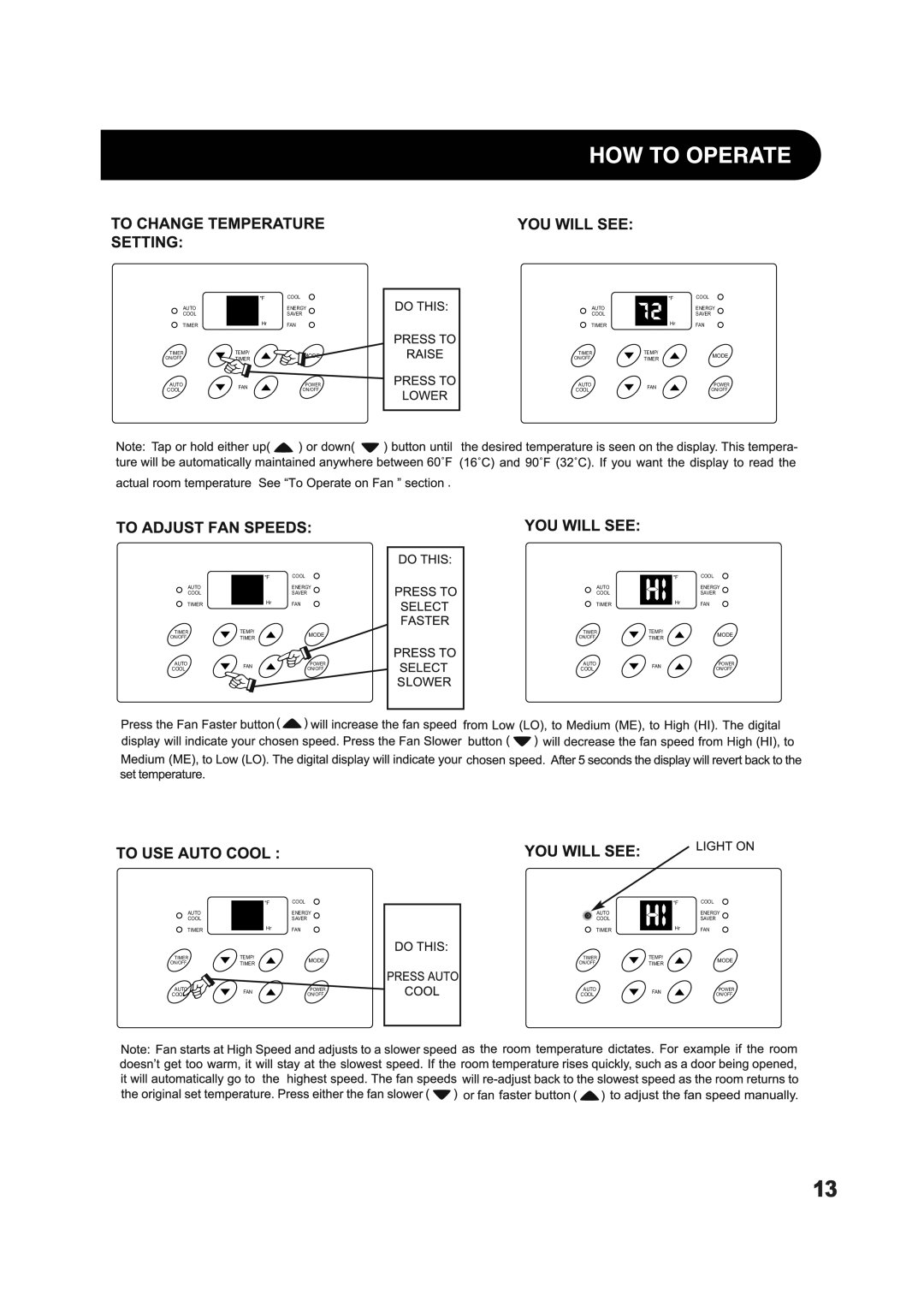 Sharp AF-Q60RX, AF-Q80RX, 66129902992 manual Cool 