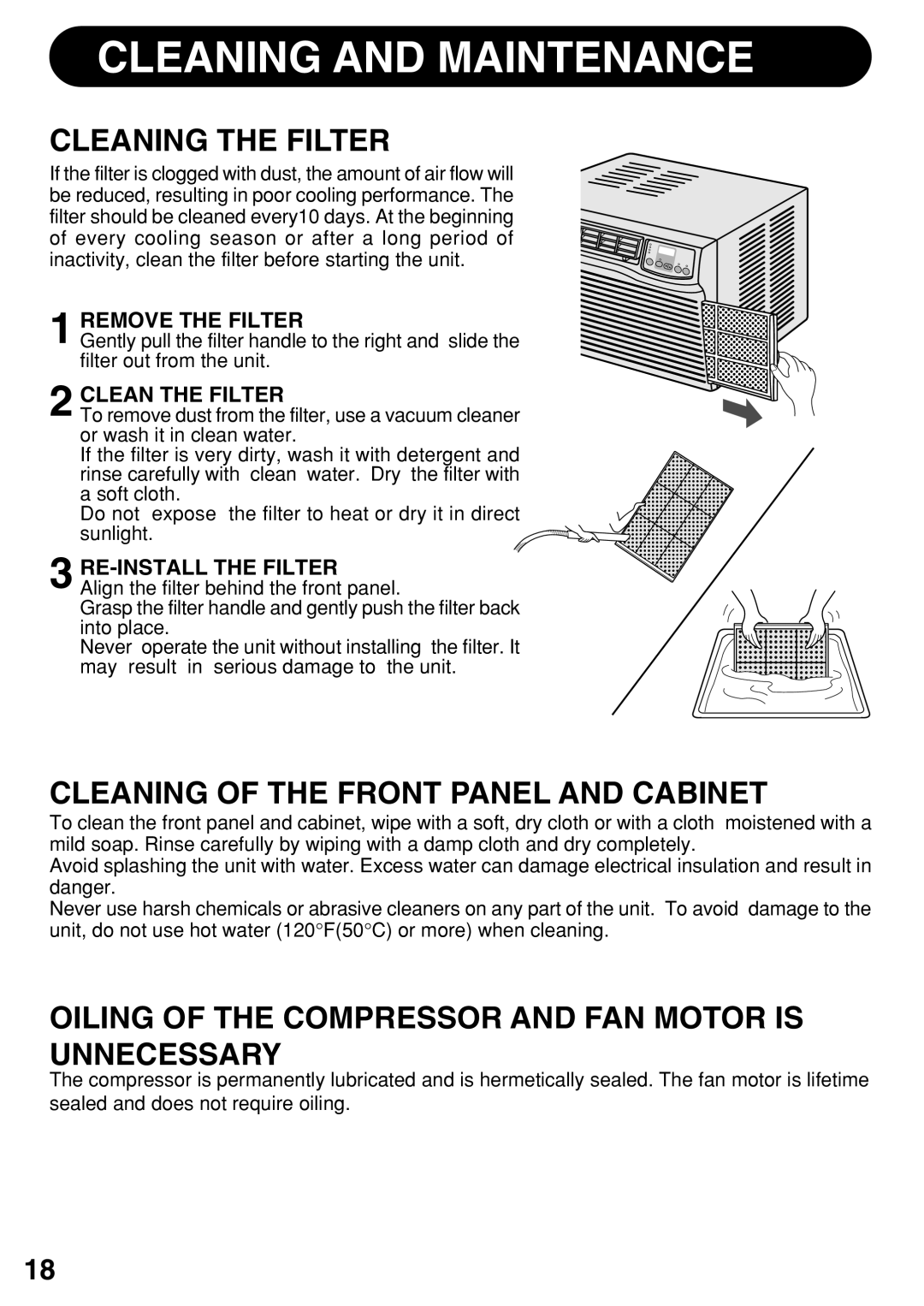 Sharp AF-R100CX, AF-R140CX, AF-R120CX operation manual Cleaning and Maintenance, Remove the Filter 