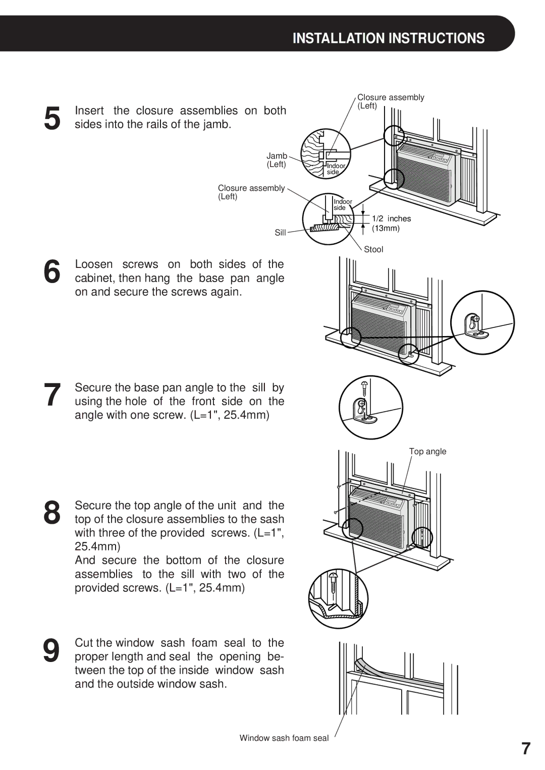 Sharp AF-R85CX, AF-R80CX, AF-S80CX operation manual Secure the top angle of the unit 