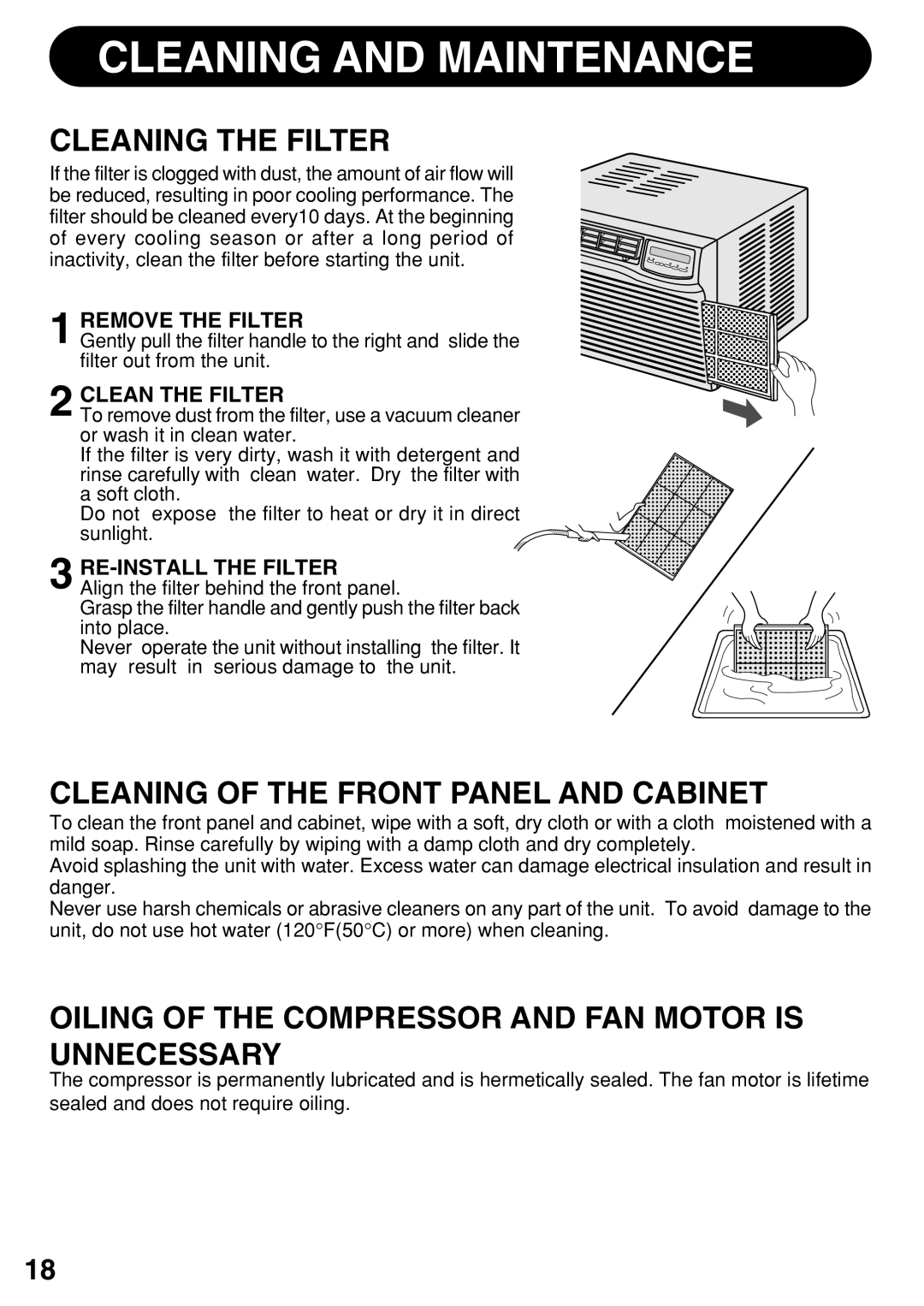 Sharp AF-100DX, AF-S100DX, AF-S120DX, AF-R120DX, AF-R140DX operation manual Cleaning and Maintenance, Remove the Filter 