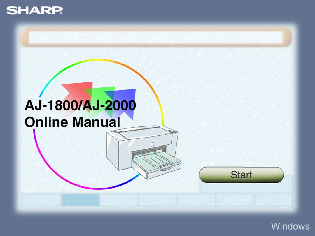 Sharp AJ-2000, AJ-1800 manual 