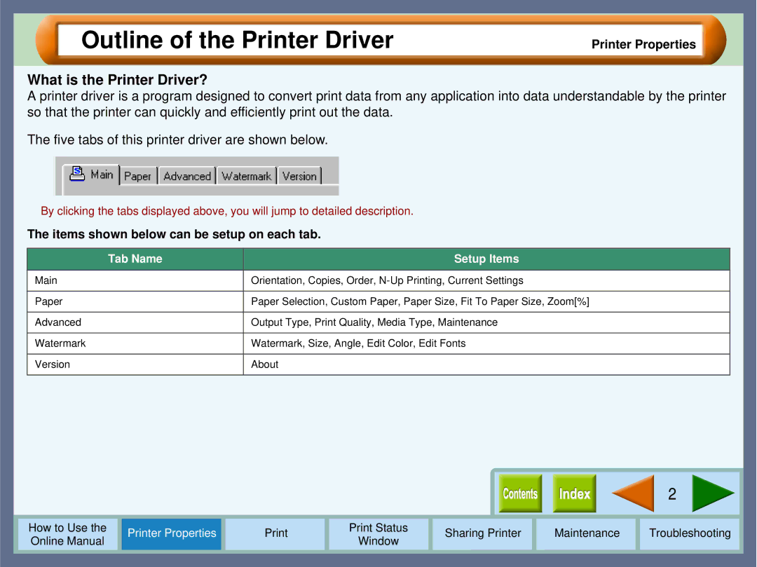 Sharp AJ-1800, AJ-2000 manual Outline of the Printer Driver, What is the Printer Driver?, Printer Properties 