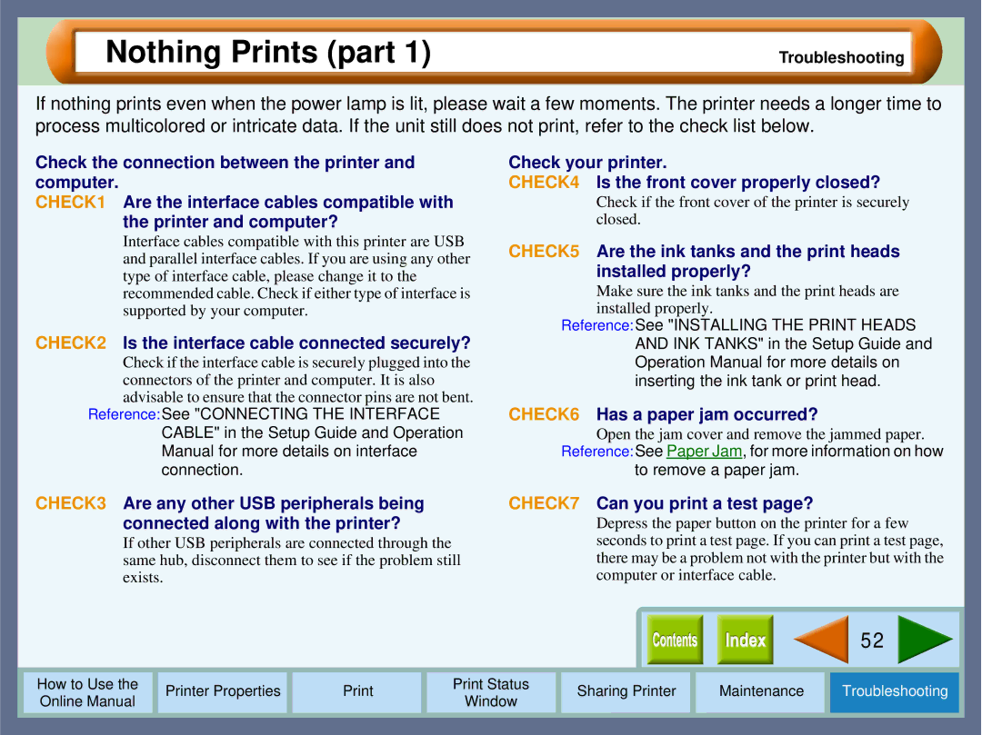 Sharp AJ-1800, AJ-2000 manual Nothing Prints part 