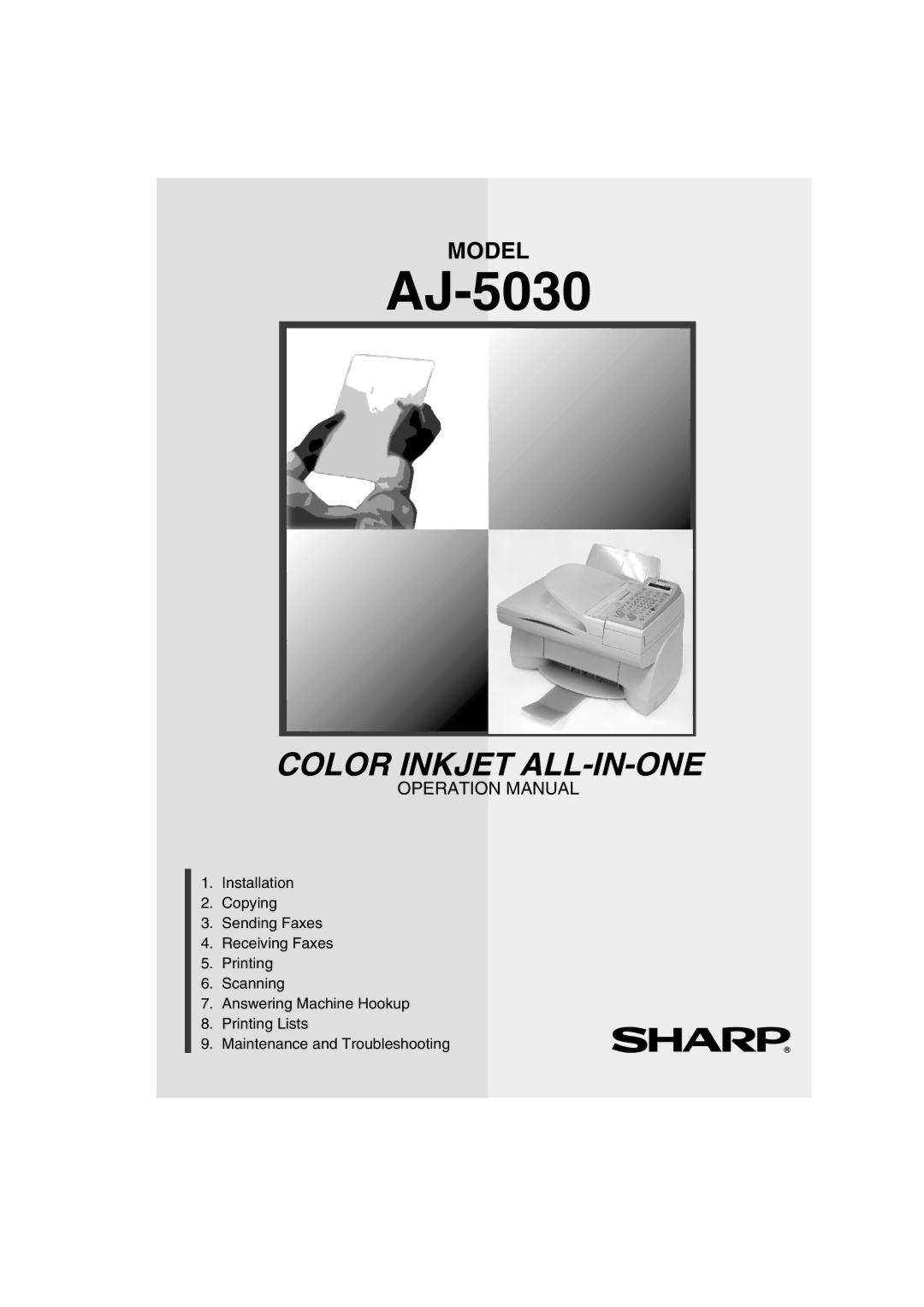 Sharp AJ-5030 operation manual 