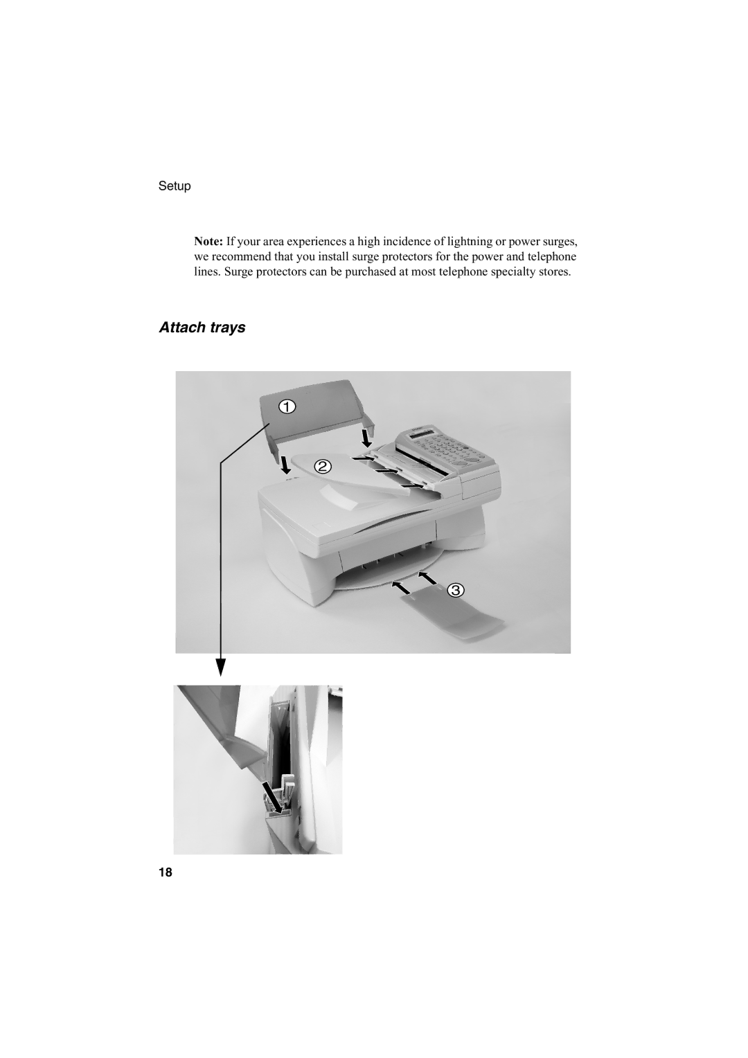 Sharp AJ-5030 operation manual Attach trays 