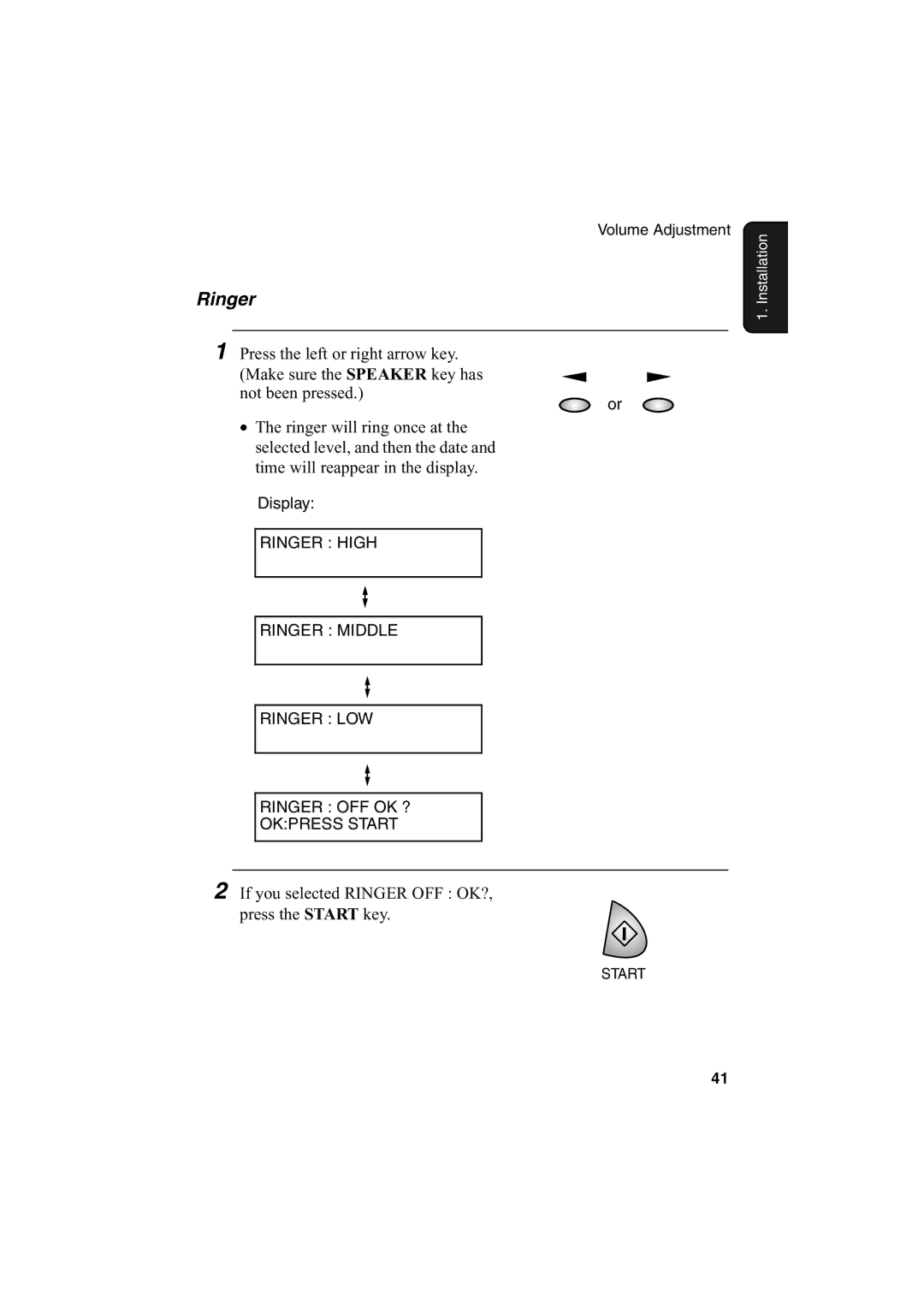 Sharp AJ-5030 operation manual Ringer 