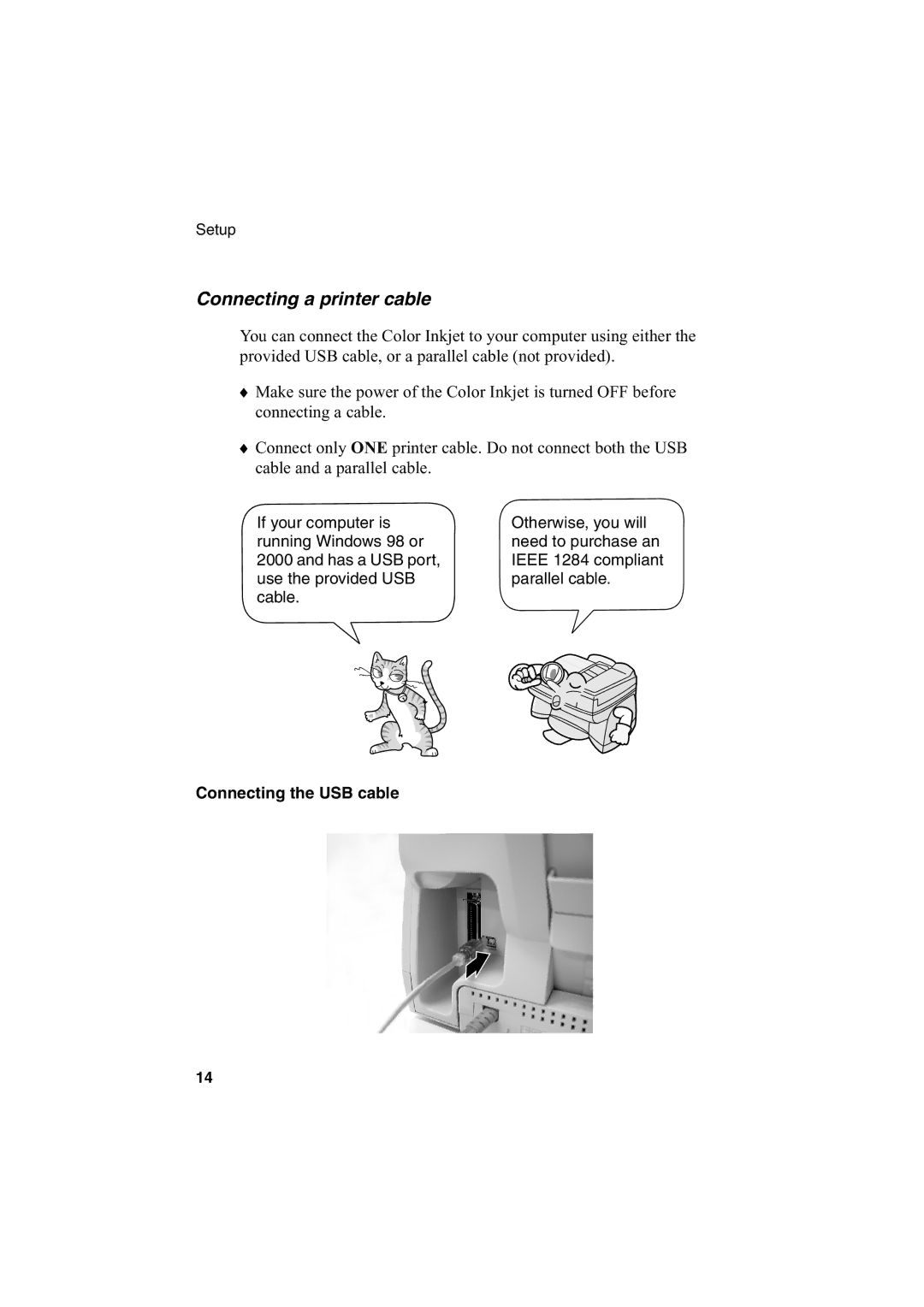 Sharp AJ-5030 operation manual Connecting a printer cable 