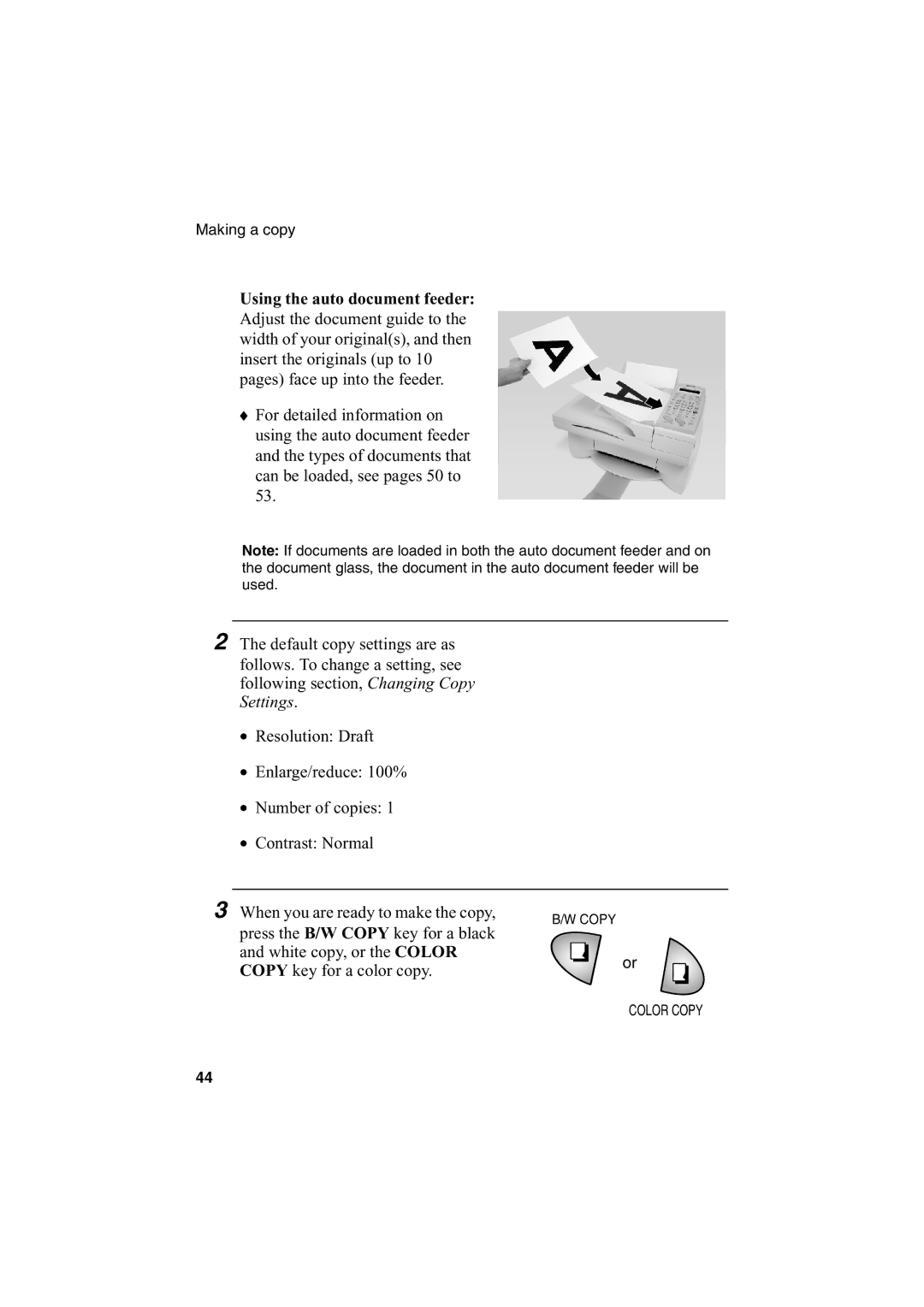 Sharp AJ-5030 operation manual Settings 