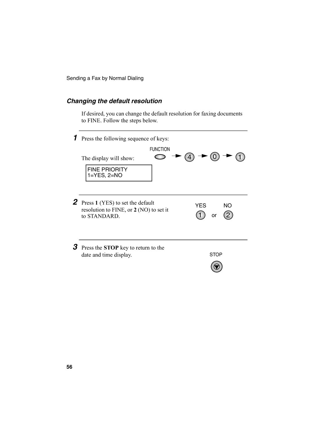 Sharp AJ-5030 operation manual Changing the default resolution 