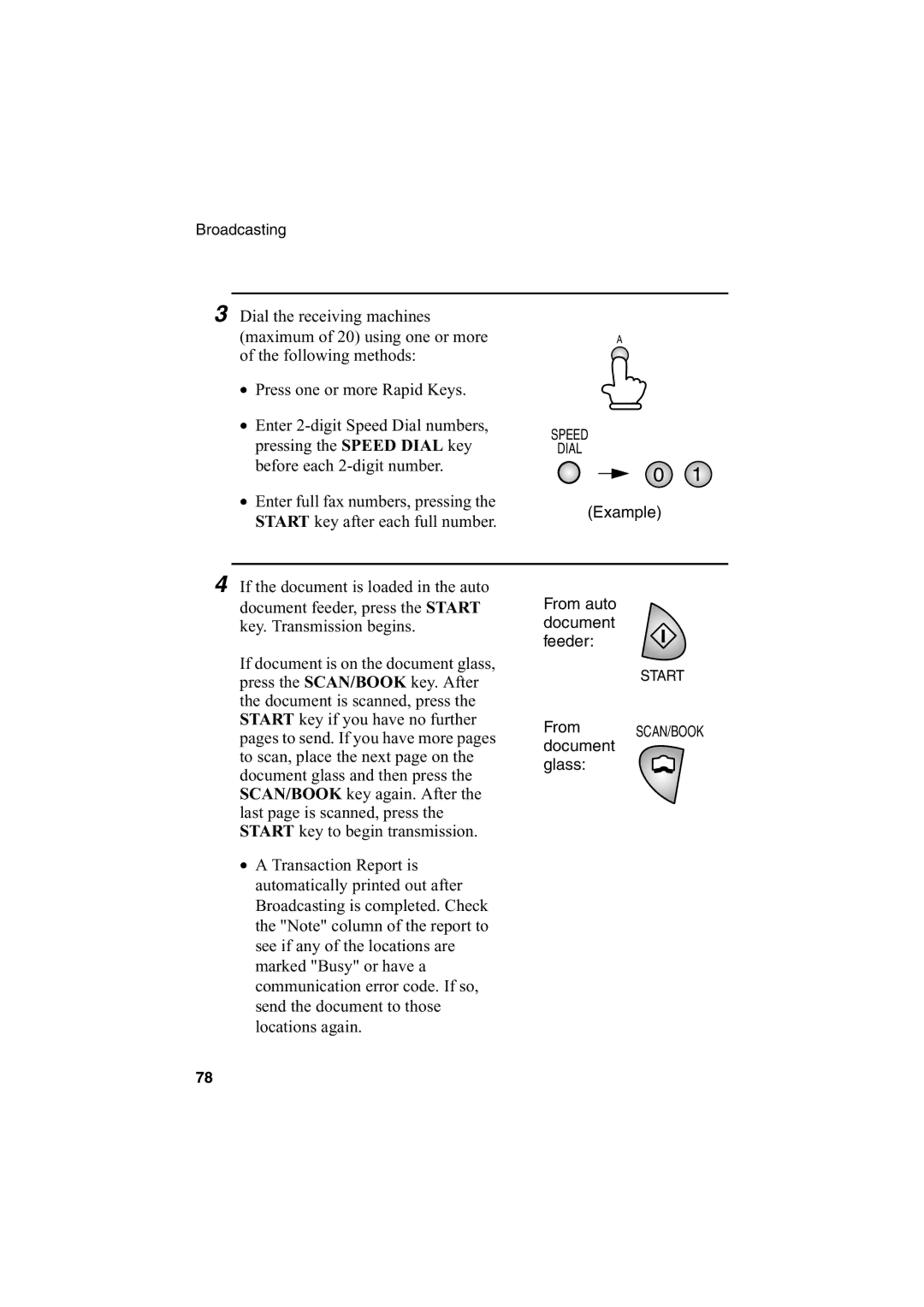 Sharp AJ-5030 operation manual Pressing the Speed Dial key 