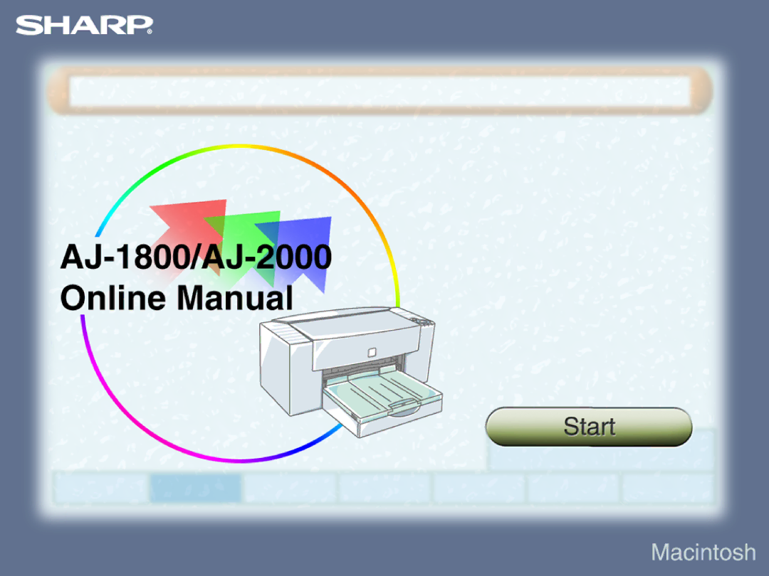 Sharp AJ2000 manual 