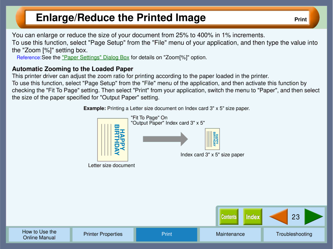 Sharp AJ2000 manual Enlarge/Reduce the Printed Image, Automatic Zooming to the Loaded Paper 