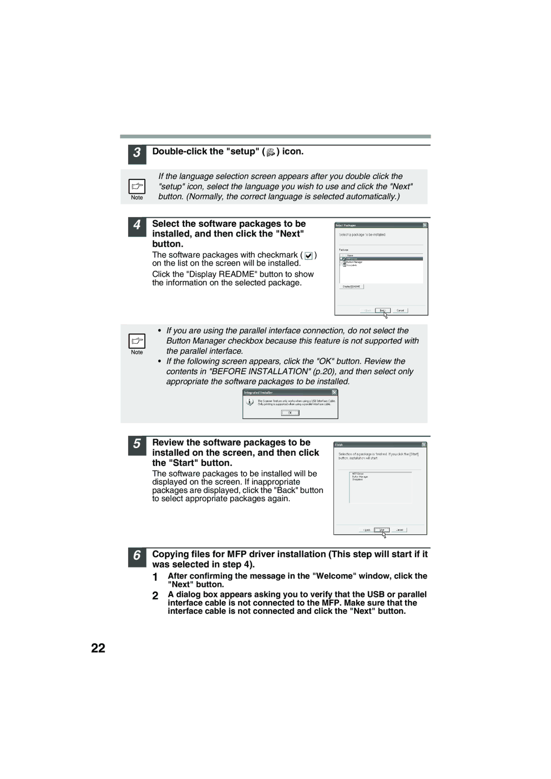 Sharp AL-1215 operation manual Double-click the setup icon 