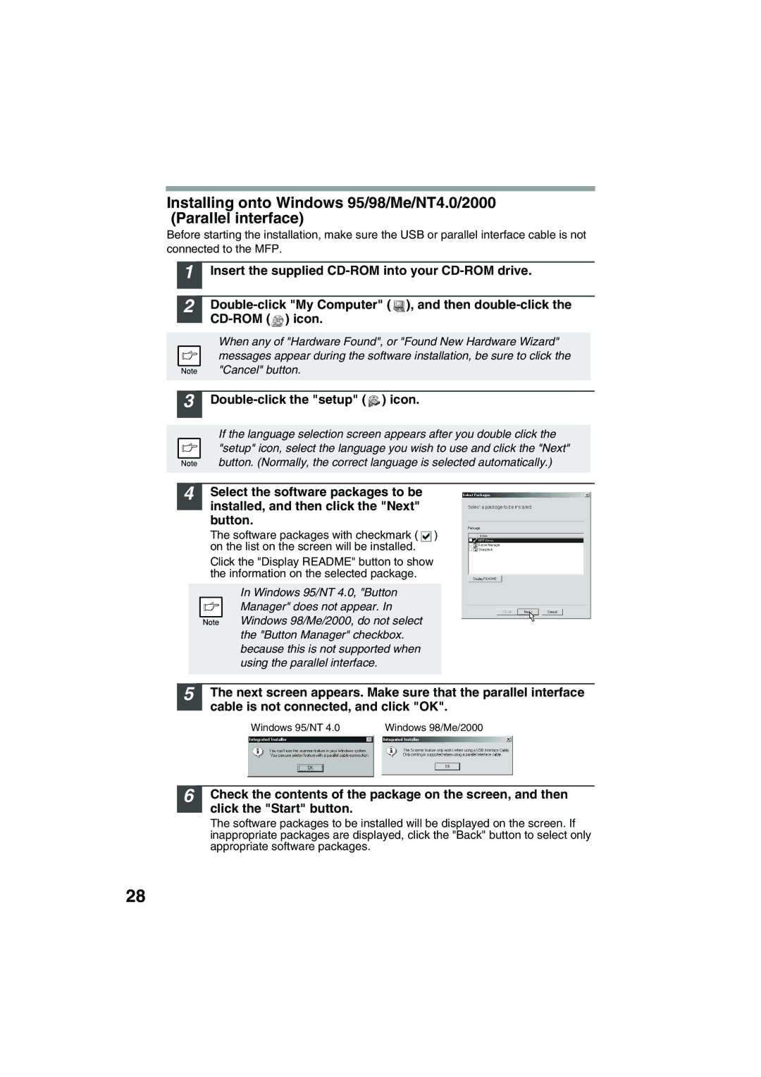 Sharp AL-1215 operation manual Windows 95/NT 