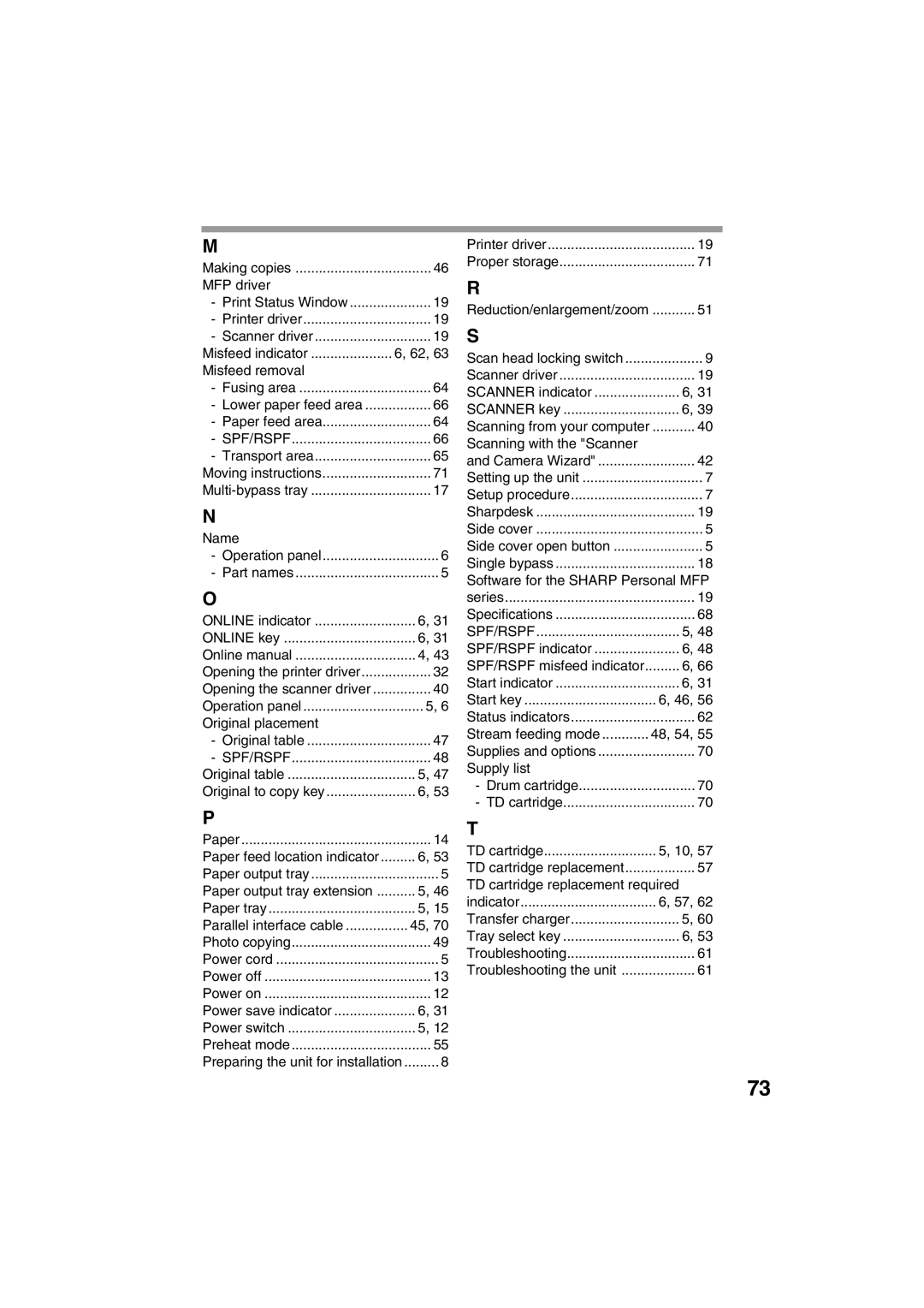 Sharp AL-1215 operation manual MFP driver 