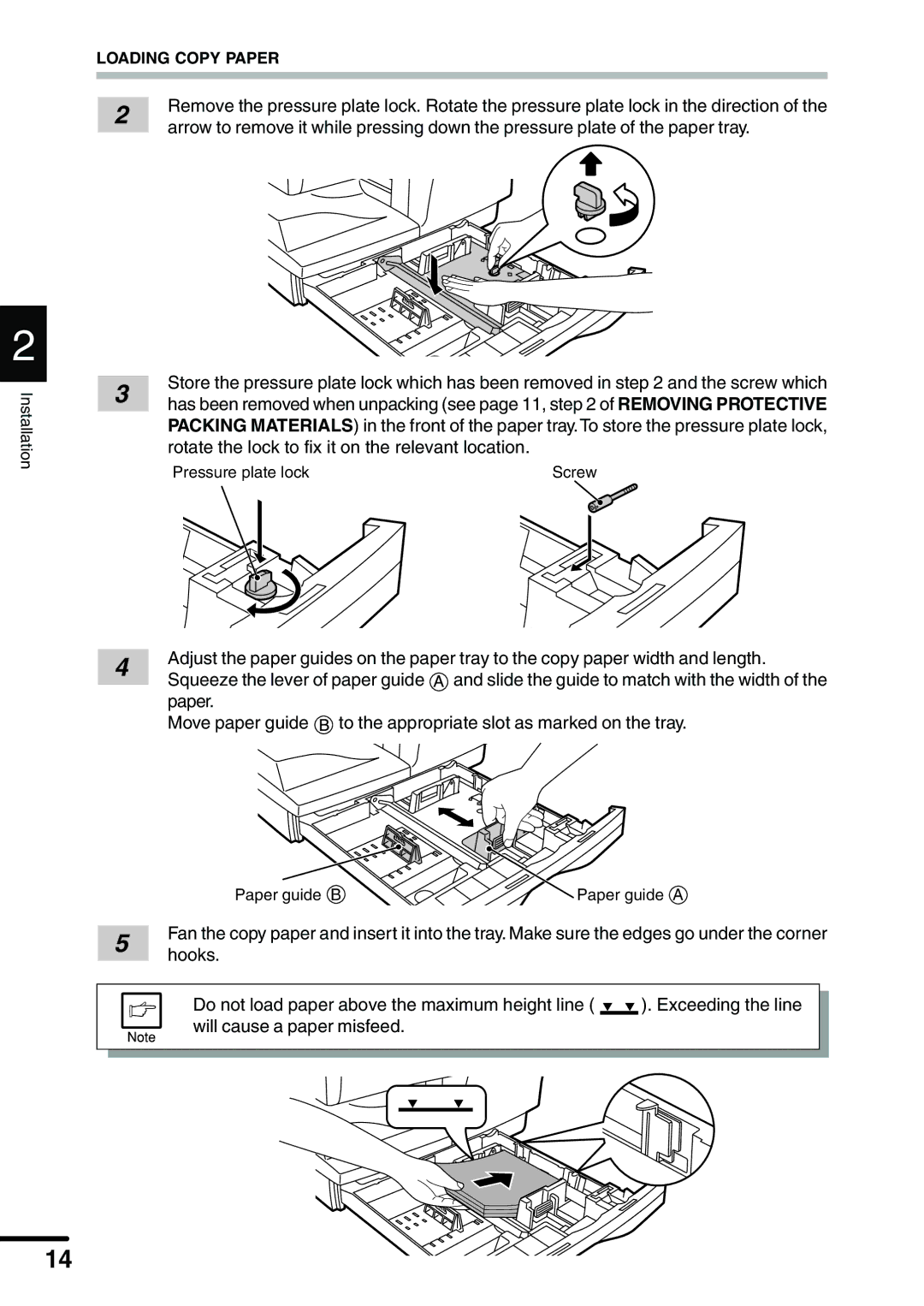 Sharp AL-1340 operation manual Hooks 