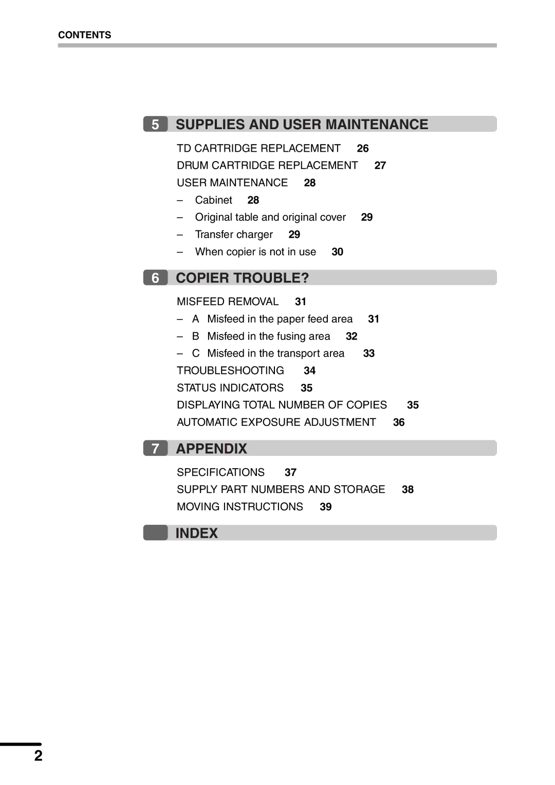 Sharp AL-1340 operation manual Appendix 