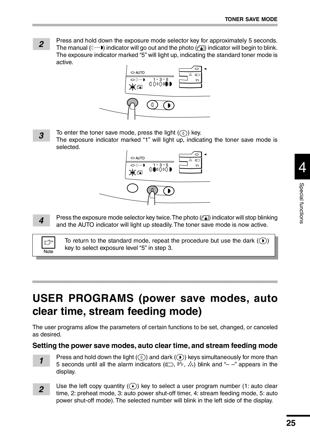 Sharp AL-1451 operation manual Toner Save Mode 