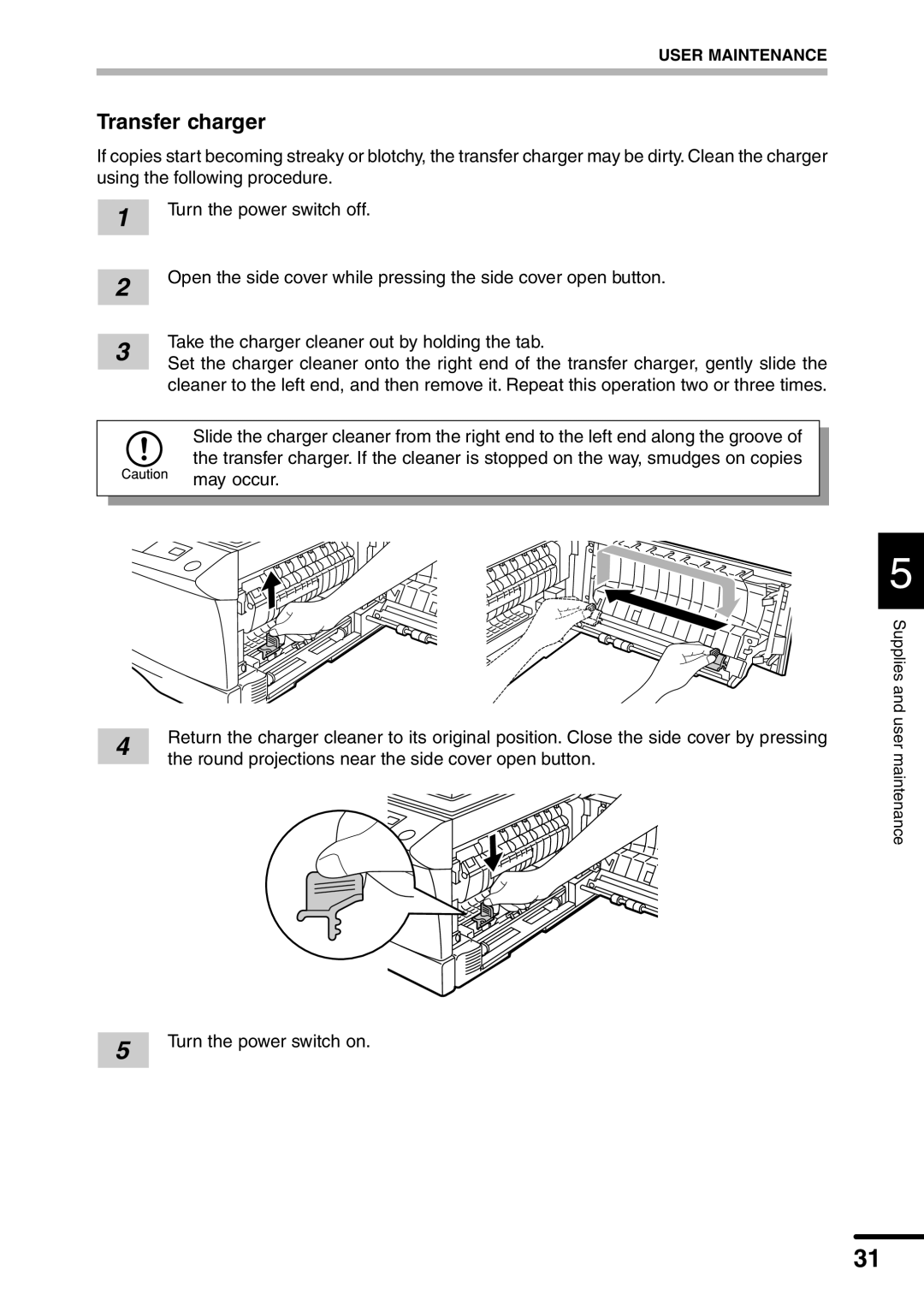 Sharp AL-1451 operation manual Transfer charger 