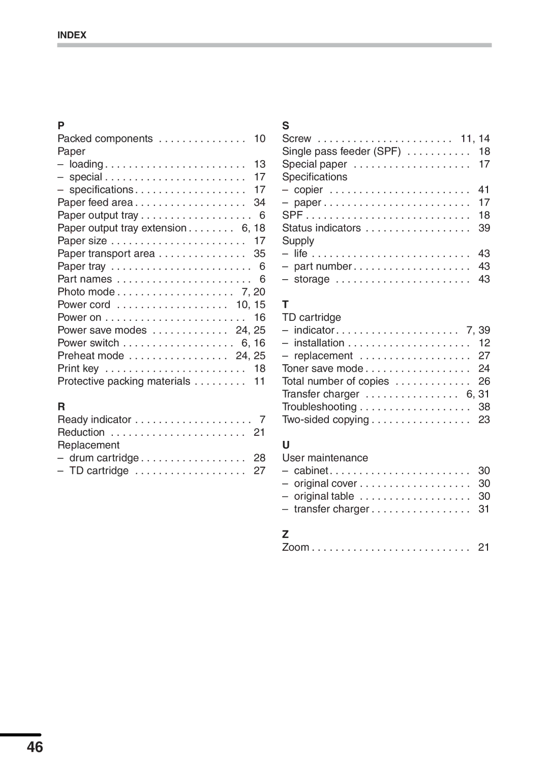 Sharp AL-1451 operation manual Packed components Paper Loading Special 