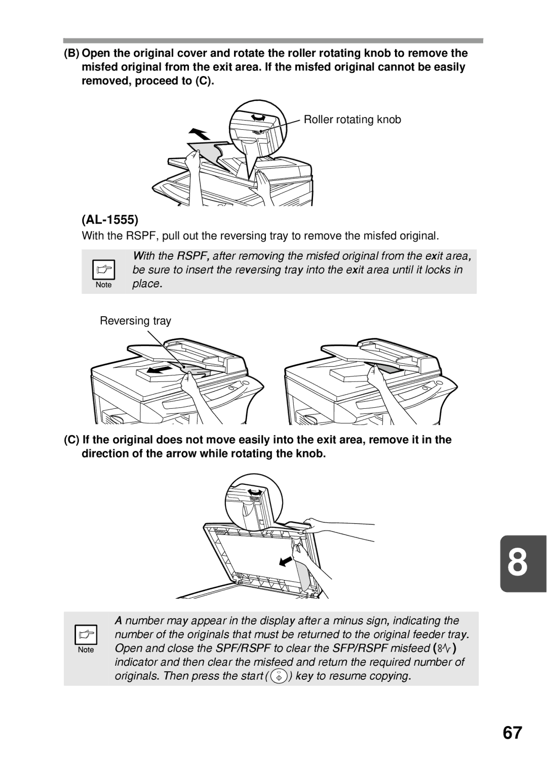 Sharp AL-1456, AL-1045, AL-1255 operation manual AL-1555 