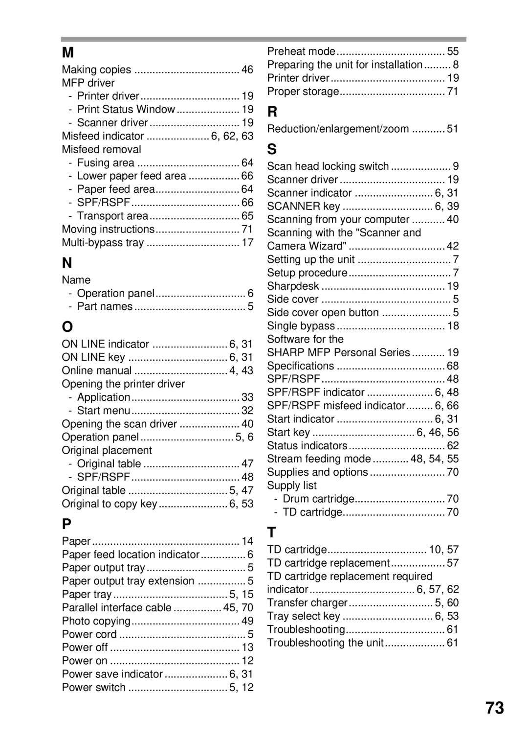 Sharp AL-1255, AL-1555, AL-1456, AL-1045 operation manual MFP driver 